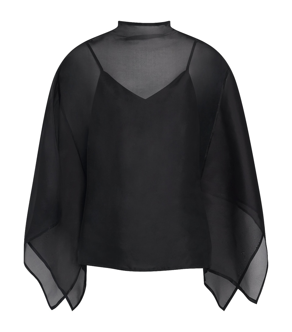 STAUD Womens Silk Fia Top Blk Black