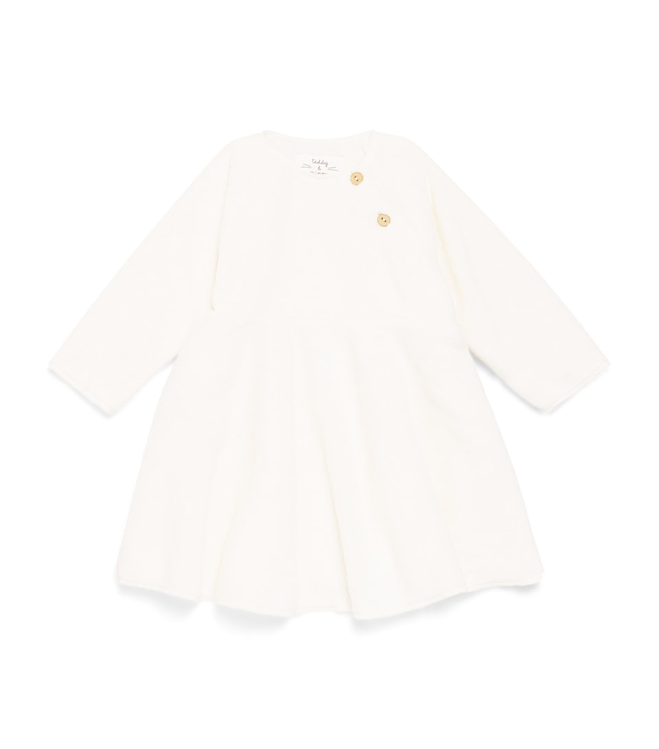 Teddy & Minou Plush Dress (3-36 Months) Milk