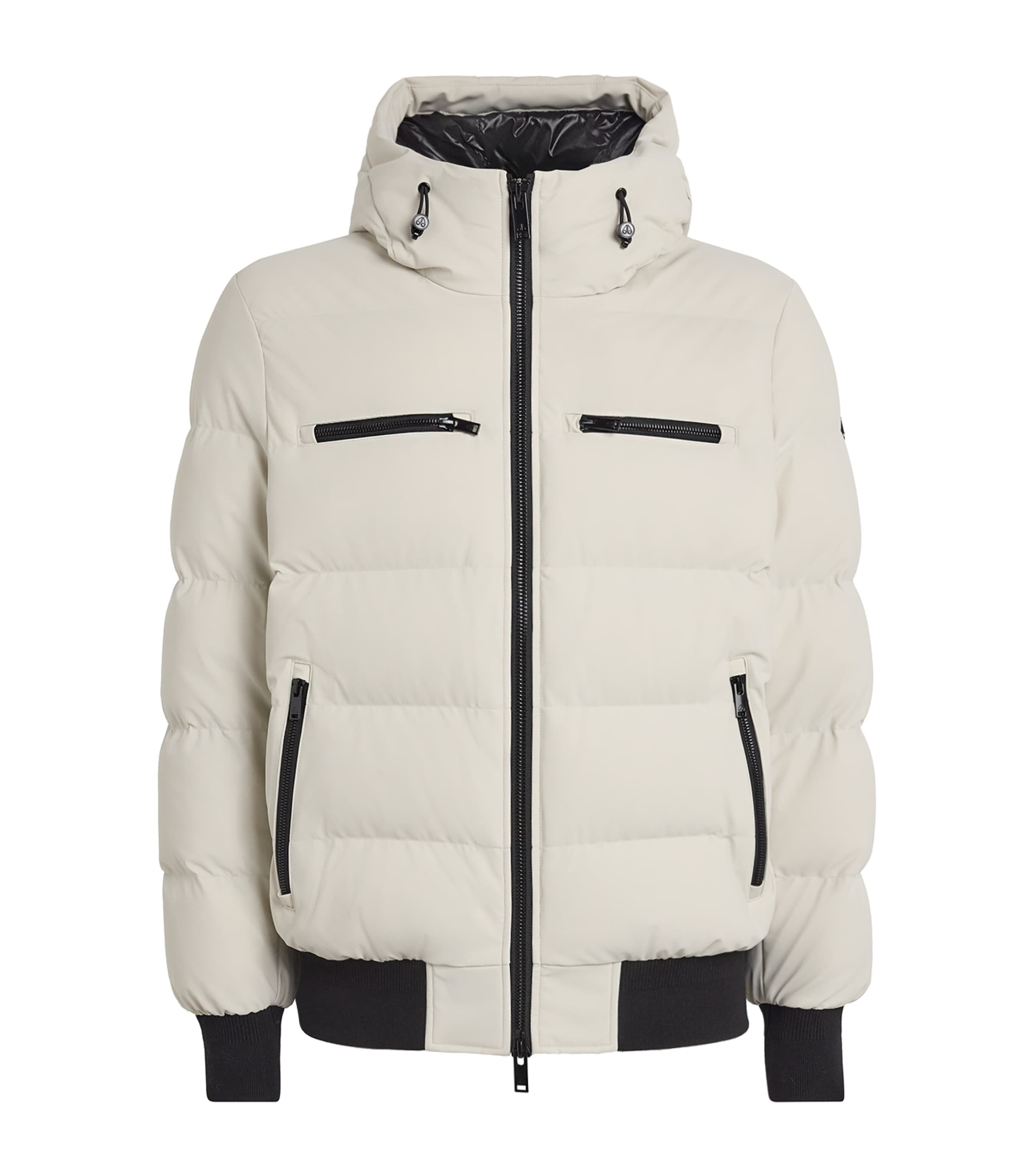 Moose Knuckles Mens Down Soho Bomber Jacket Alabaster