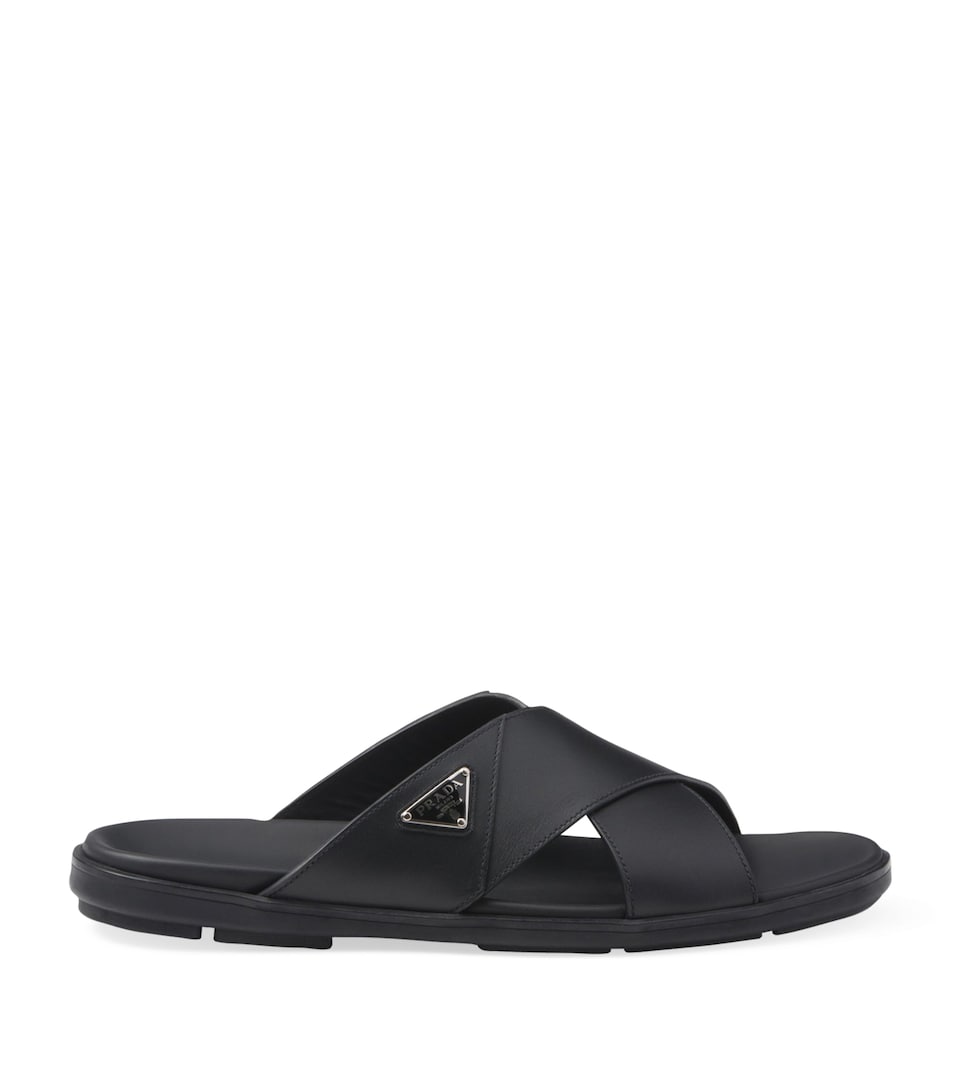 Leather Crossover Sandals