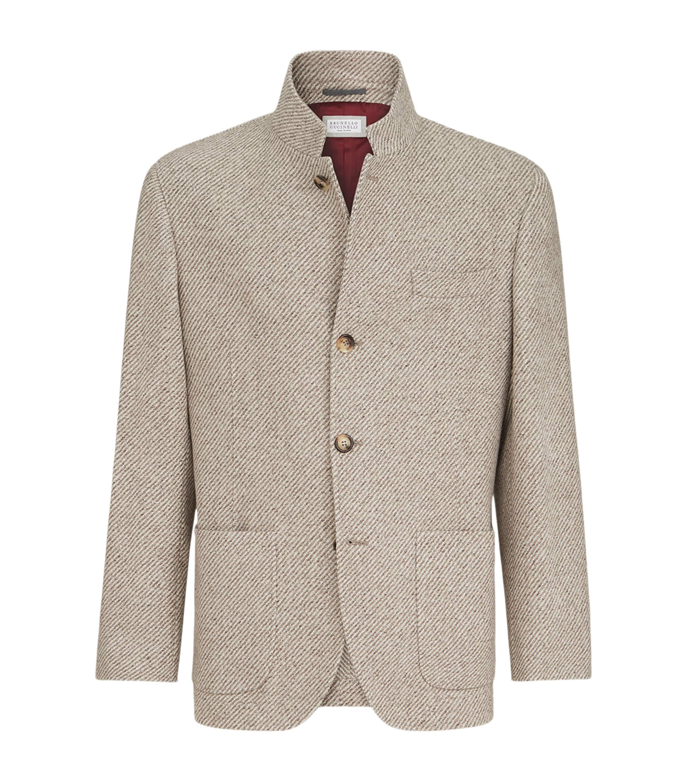 Brunello Cucinelli Mens Cashmere-Silk Water-Resistant Blazer