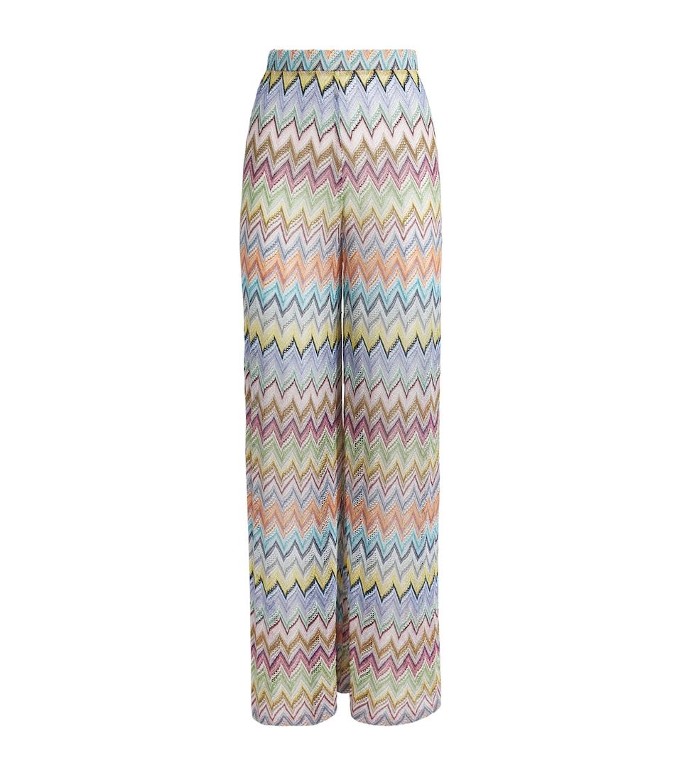Missoni Womens Zigzag Wide-Leg Trousers Smsor Multicolor