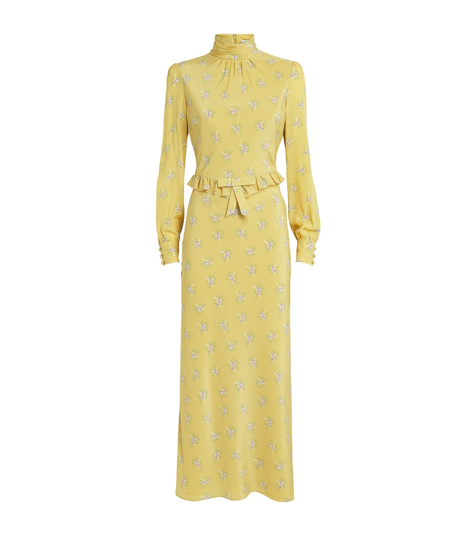 Silk Floral Maxi Dress