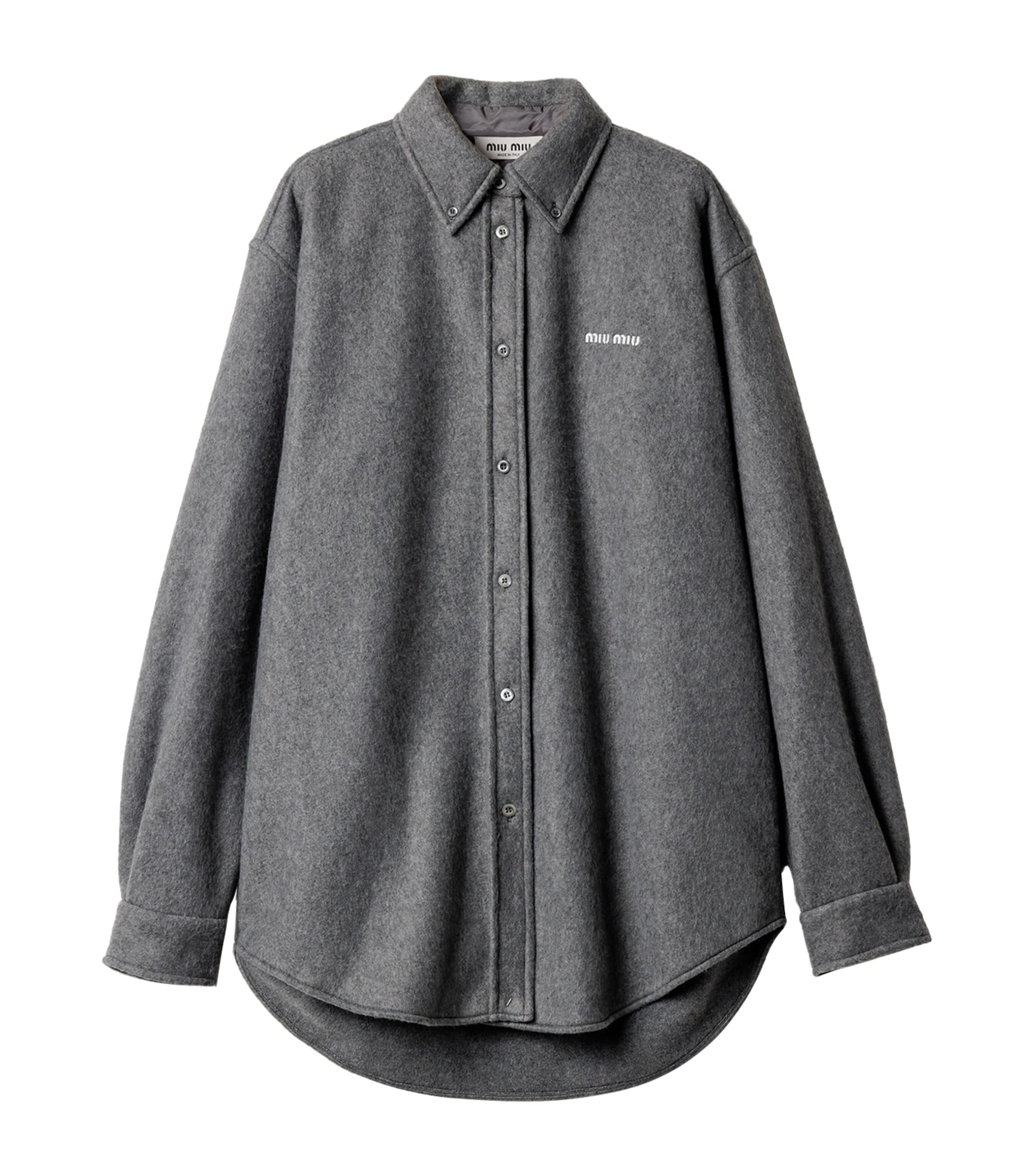 Miu Miu Womens Fleece Logo Shirt