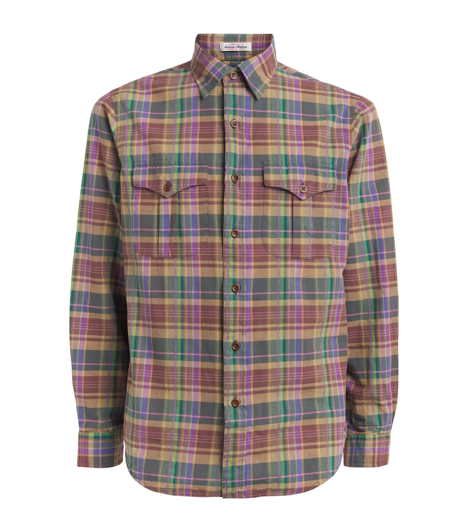 Polo Ralph Lauren Mens Cotton Check Shirt Brwn Prple Mlti