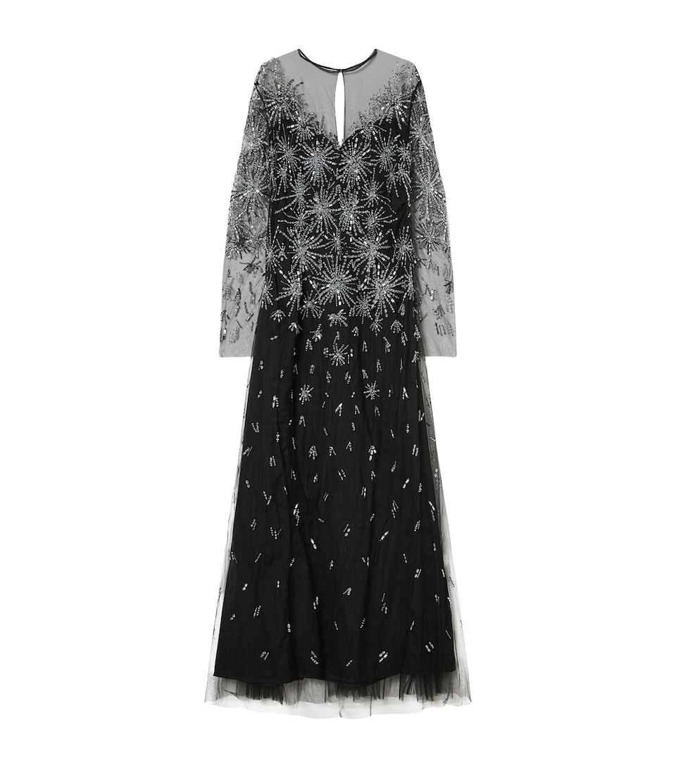 Tulle Embellished Maxi Dress