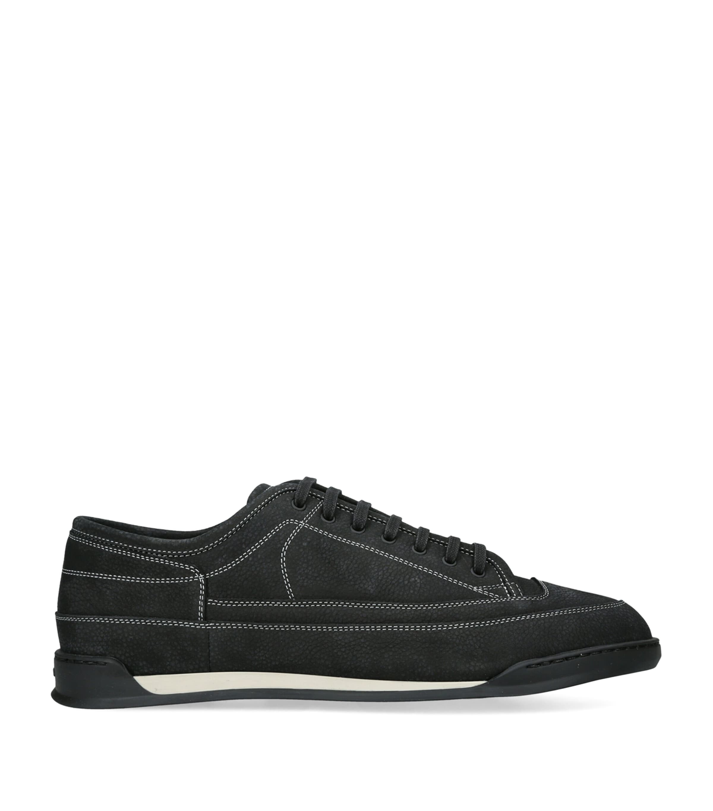 John Lobb Nubuck Court Sneakers Black