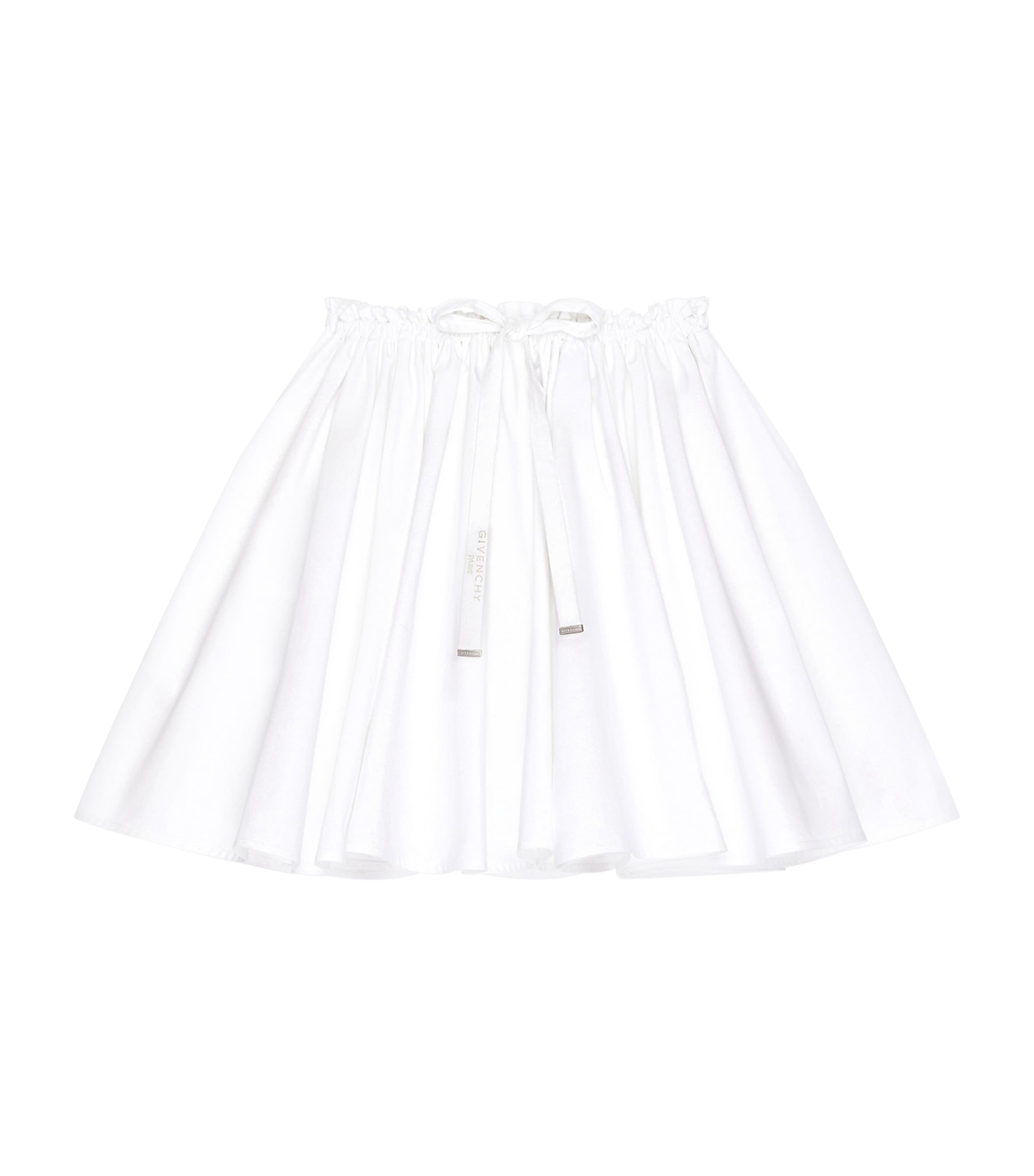 Givenchy Womens Cotton Poplin Bow-Detail Mini Skirt