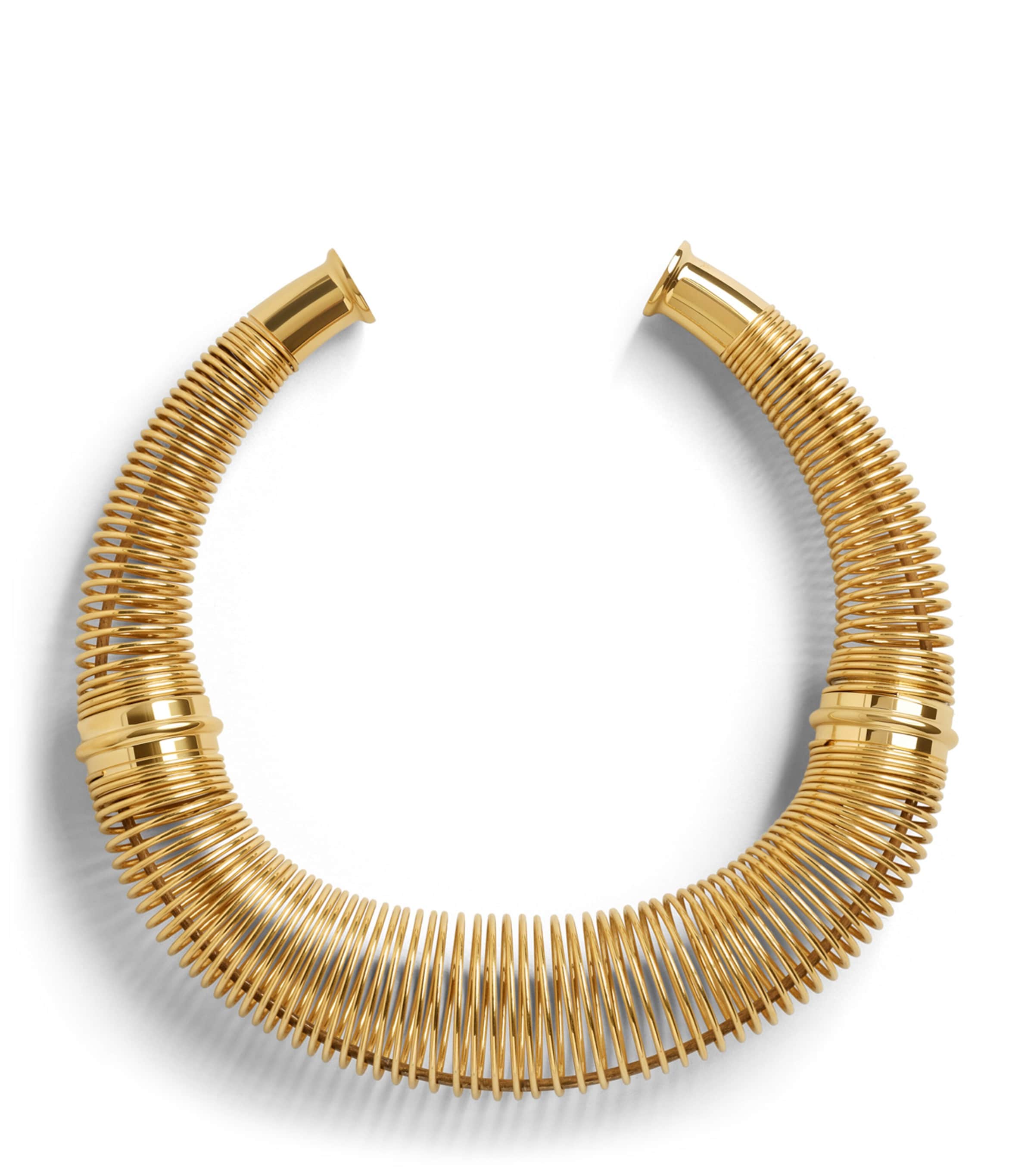 Alaïa Spiral Torque Choker Necklace Noir