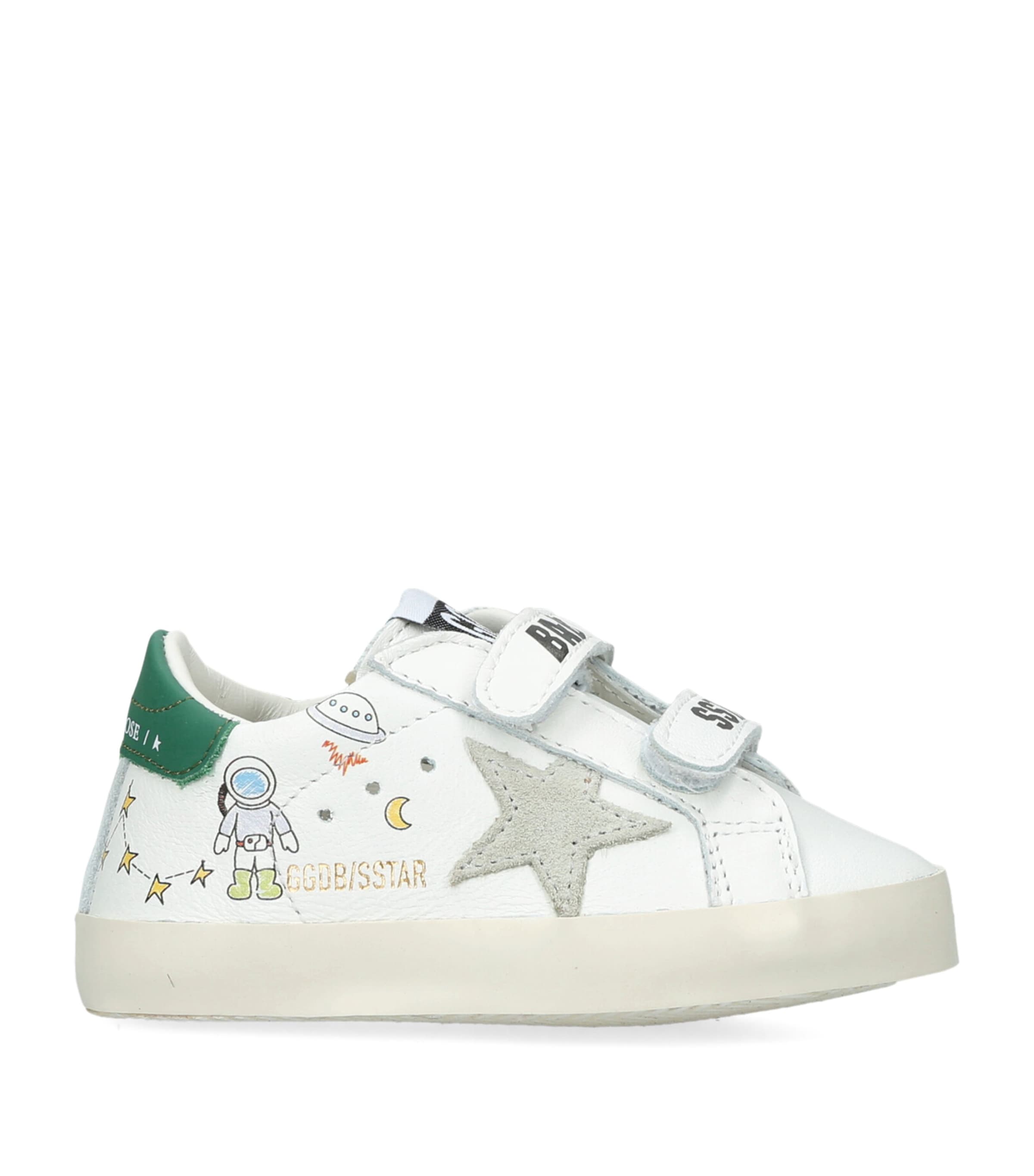 Golden Goose Leather Baby School Astronaut Sneakers White/comb