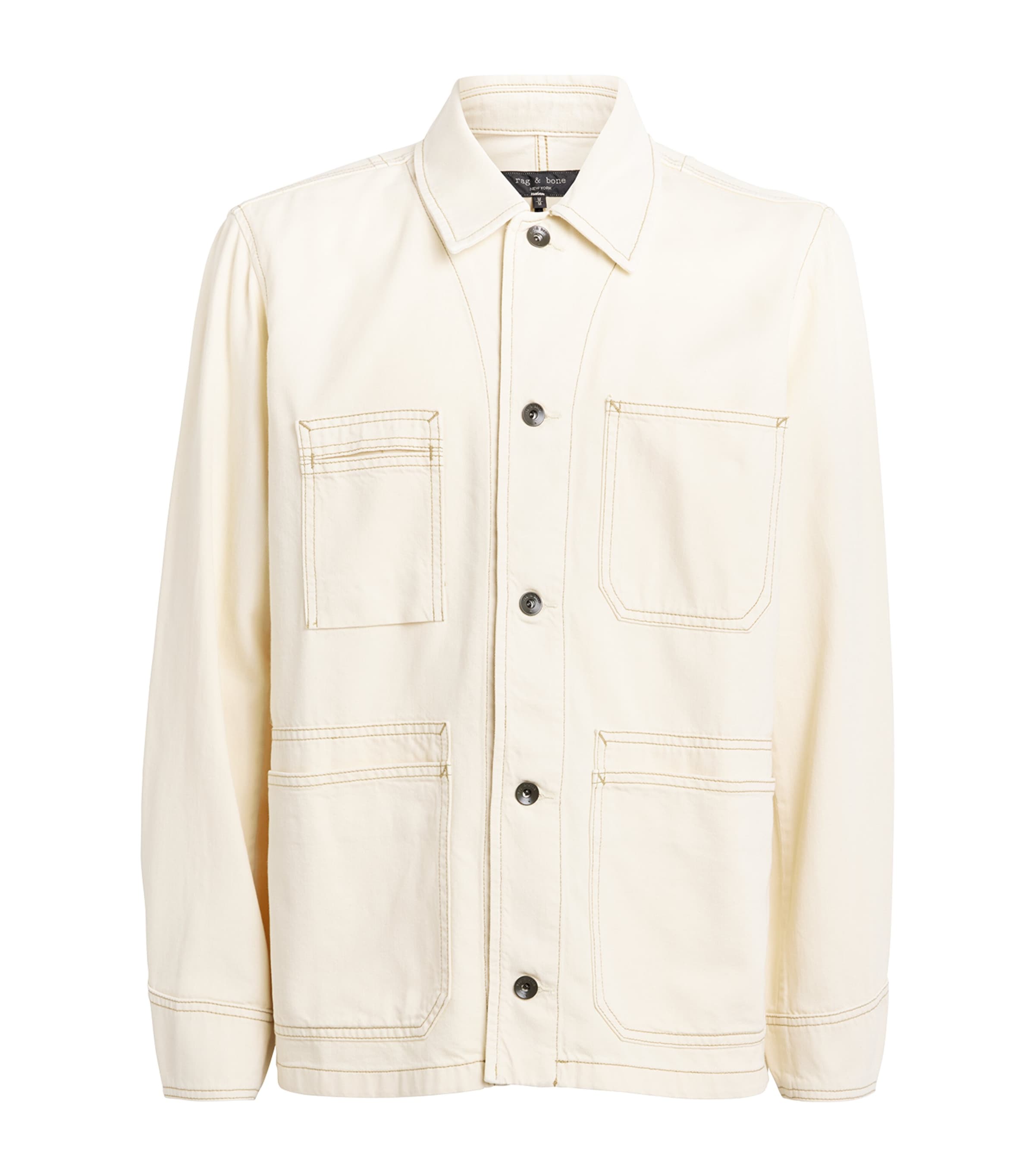Rag & Bone Mens Graham Denim Jacket Ecru