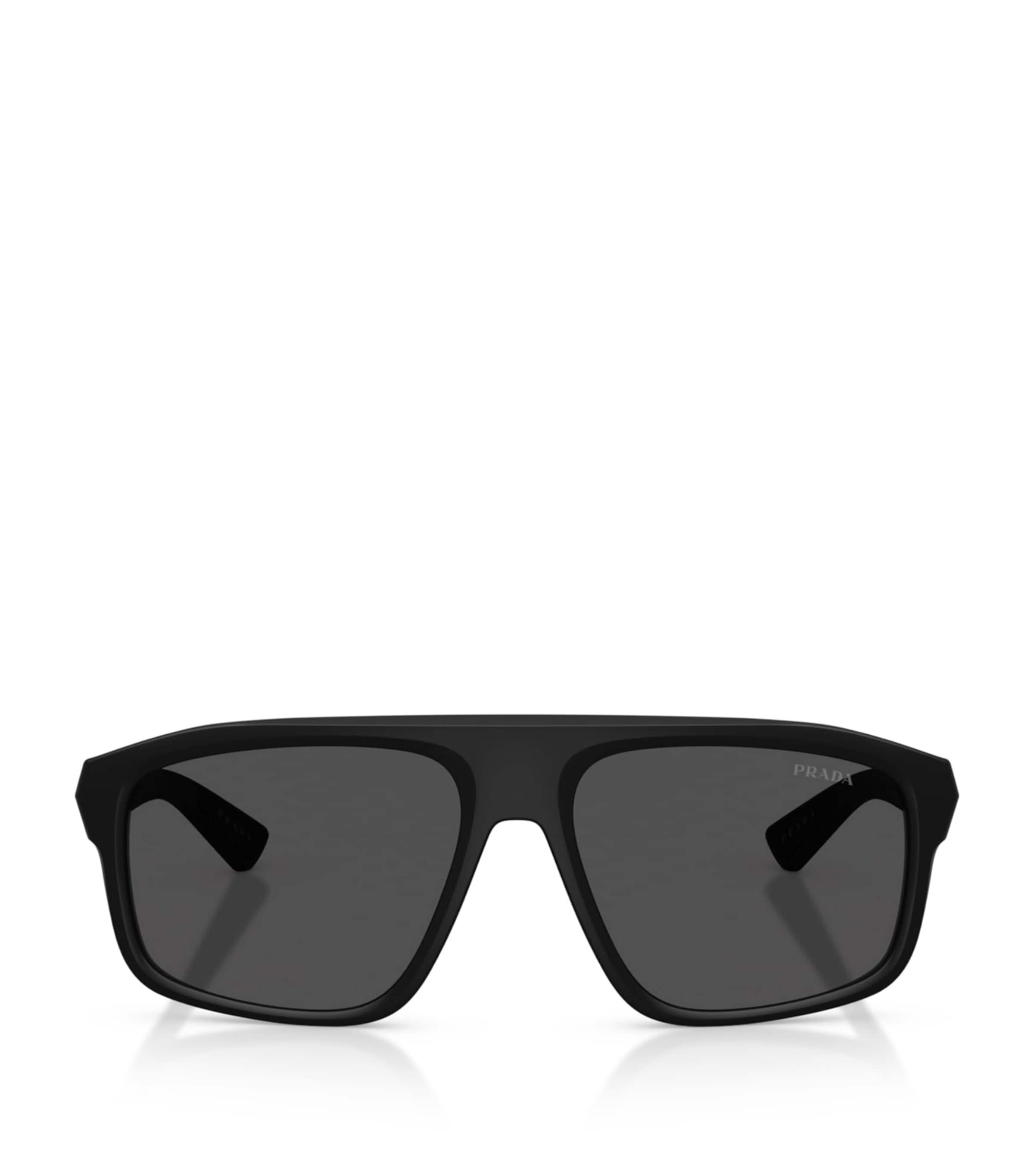 Prada Linea Rossa Irregular Sunglasses Black