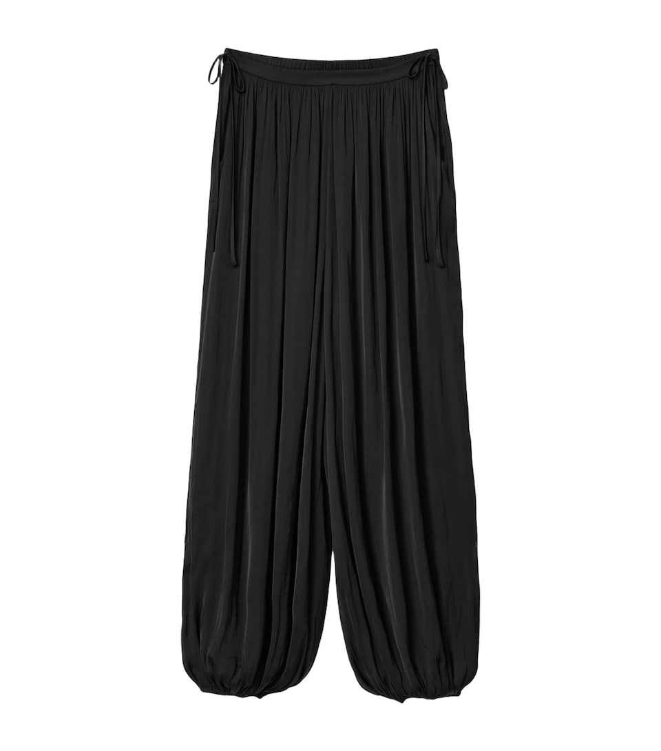 AllSaints Womens Eshe Barrel-Leg Trousers Black