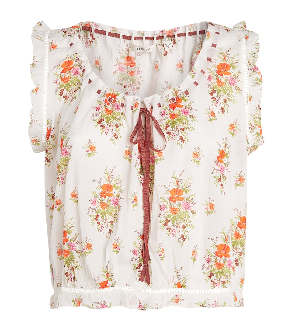 DÔEN Womens Organic Cotton Traveler Top Rose Pt Bqt Chamonix