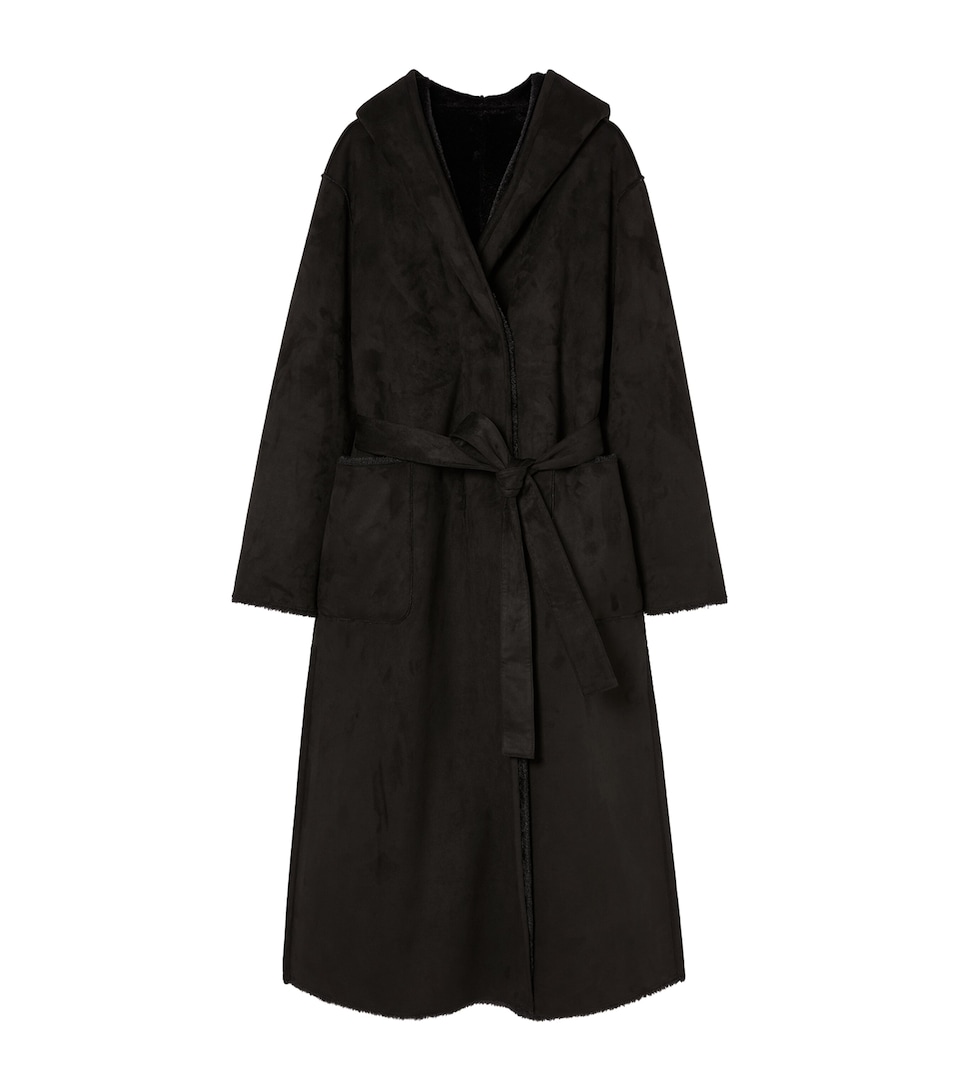Marina Rinaldi Womens Reversible Faux Fur Coat Midnightblue