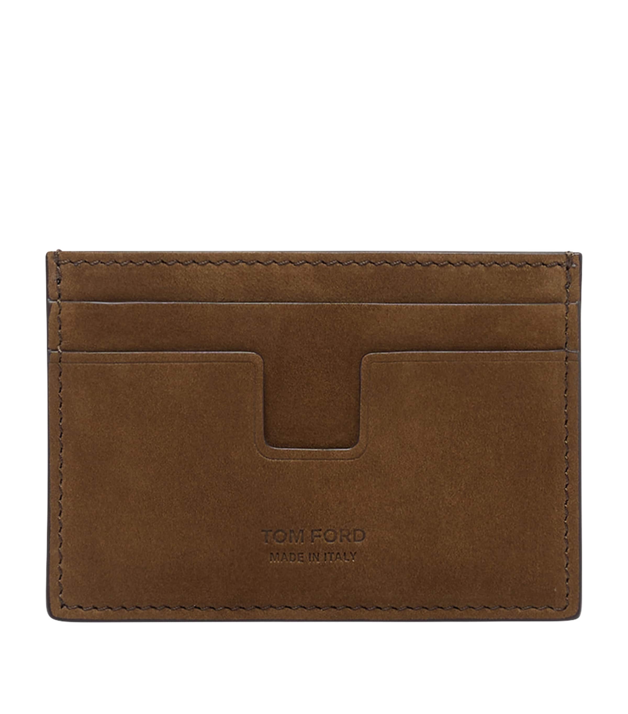 Suede T-Line Card Holder