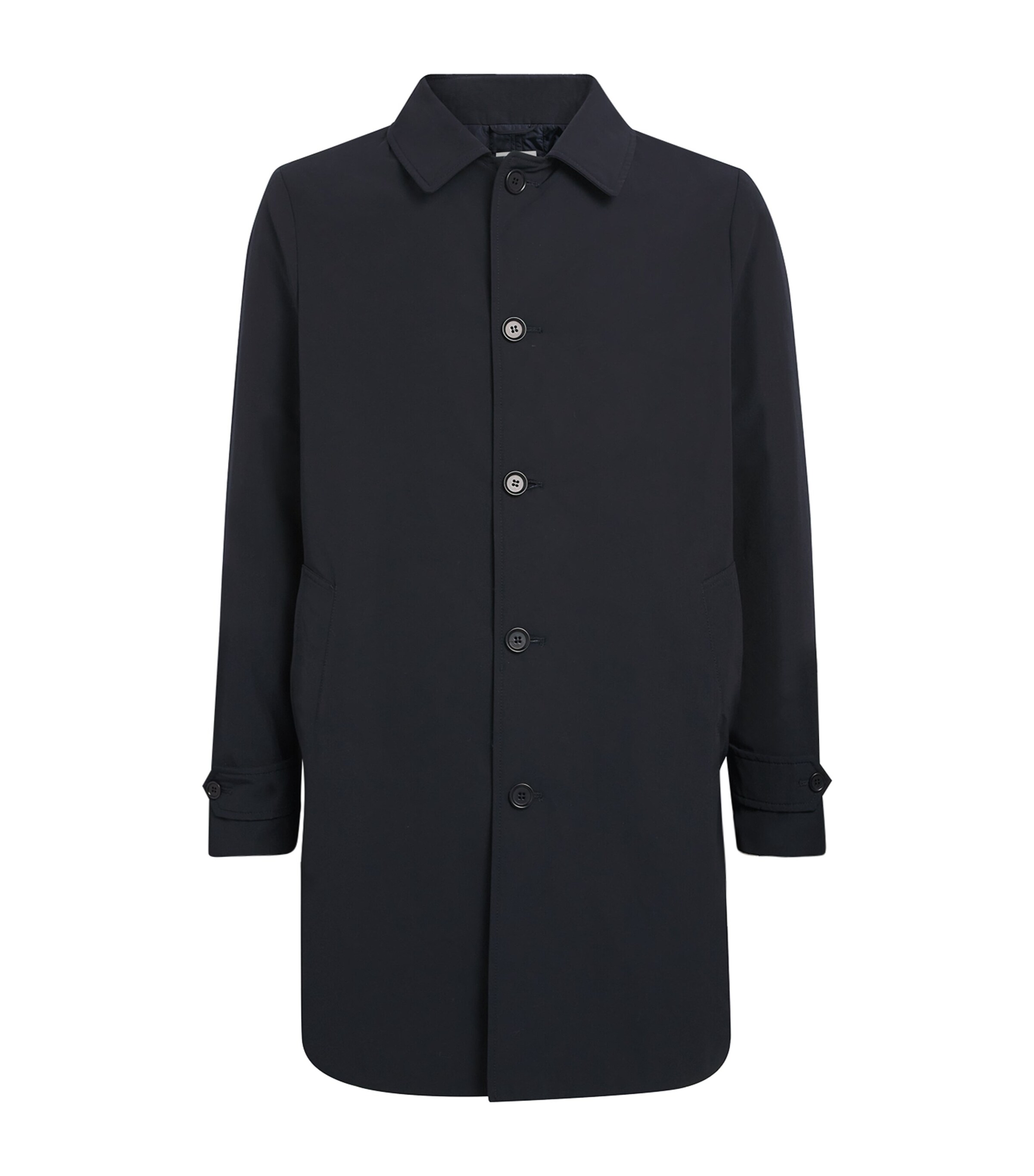 Cotton-Blend Down Overcoat