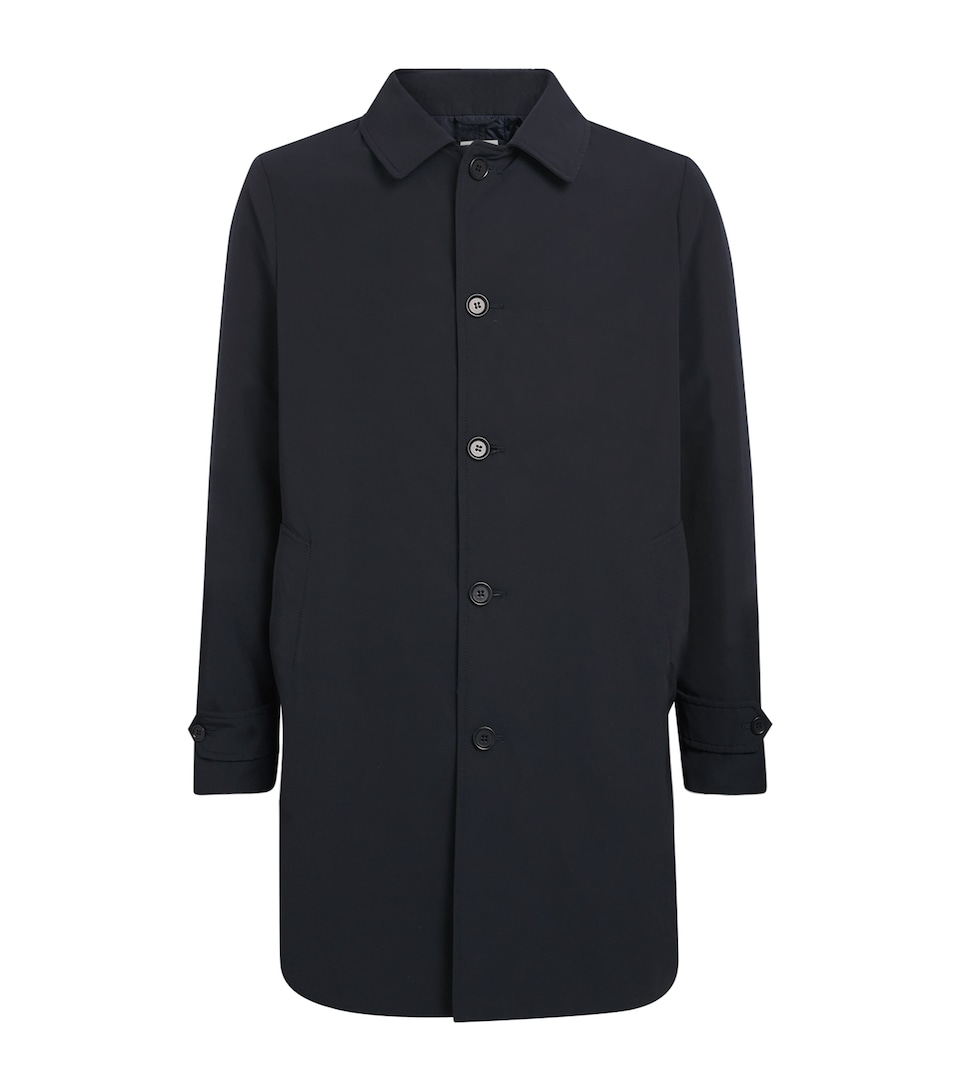 Cotton-Blend Down Overcoat