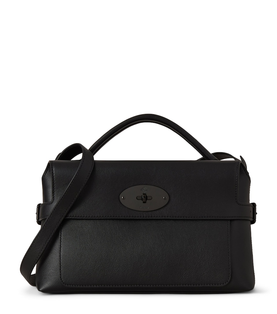 Mulberry Small Leather Stevie Top-Handle Bag Black