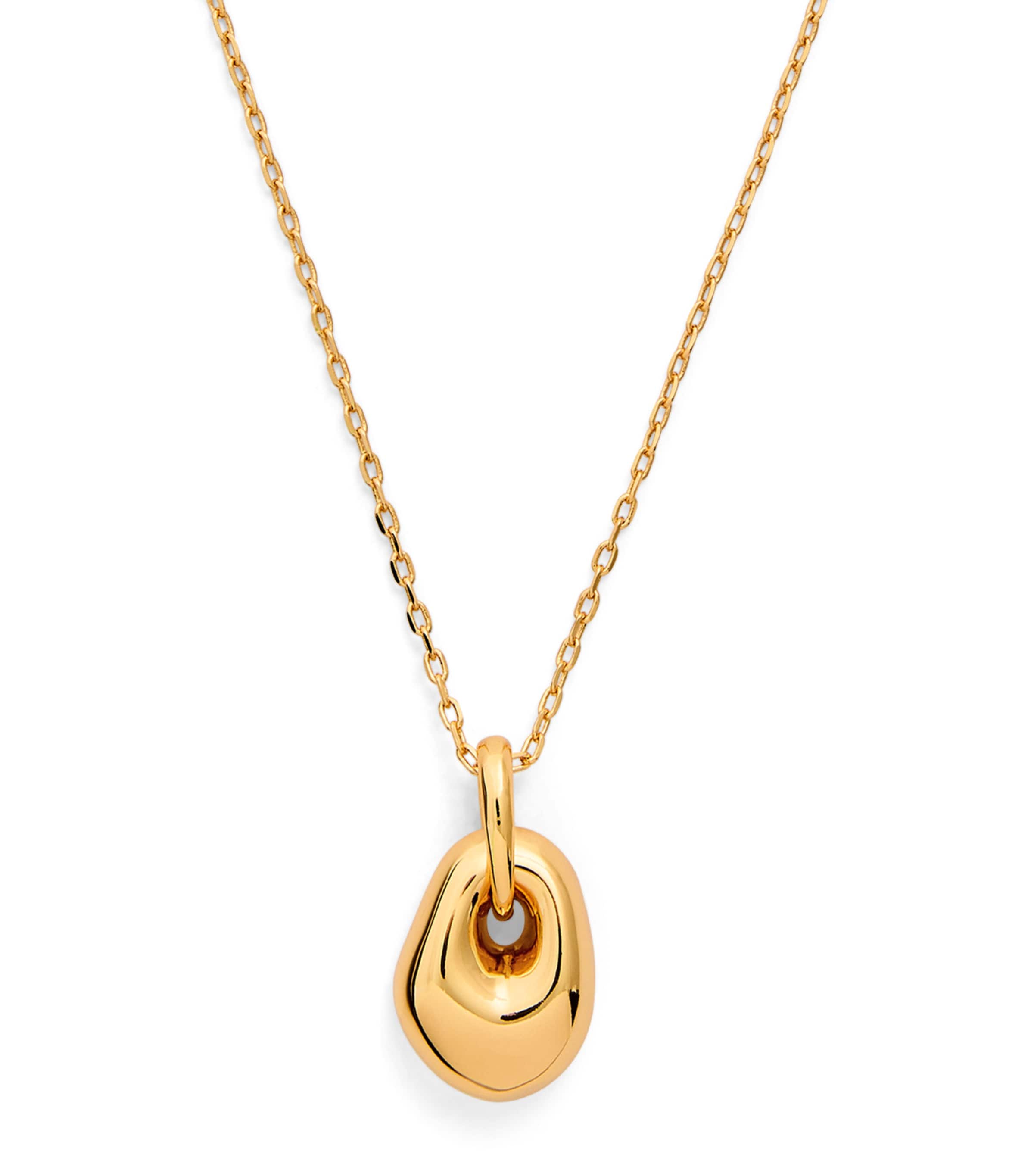Gold-Plated Pebble Necklace