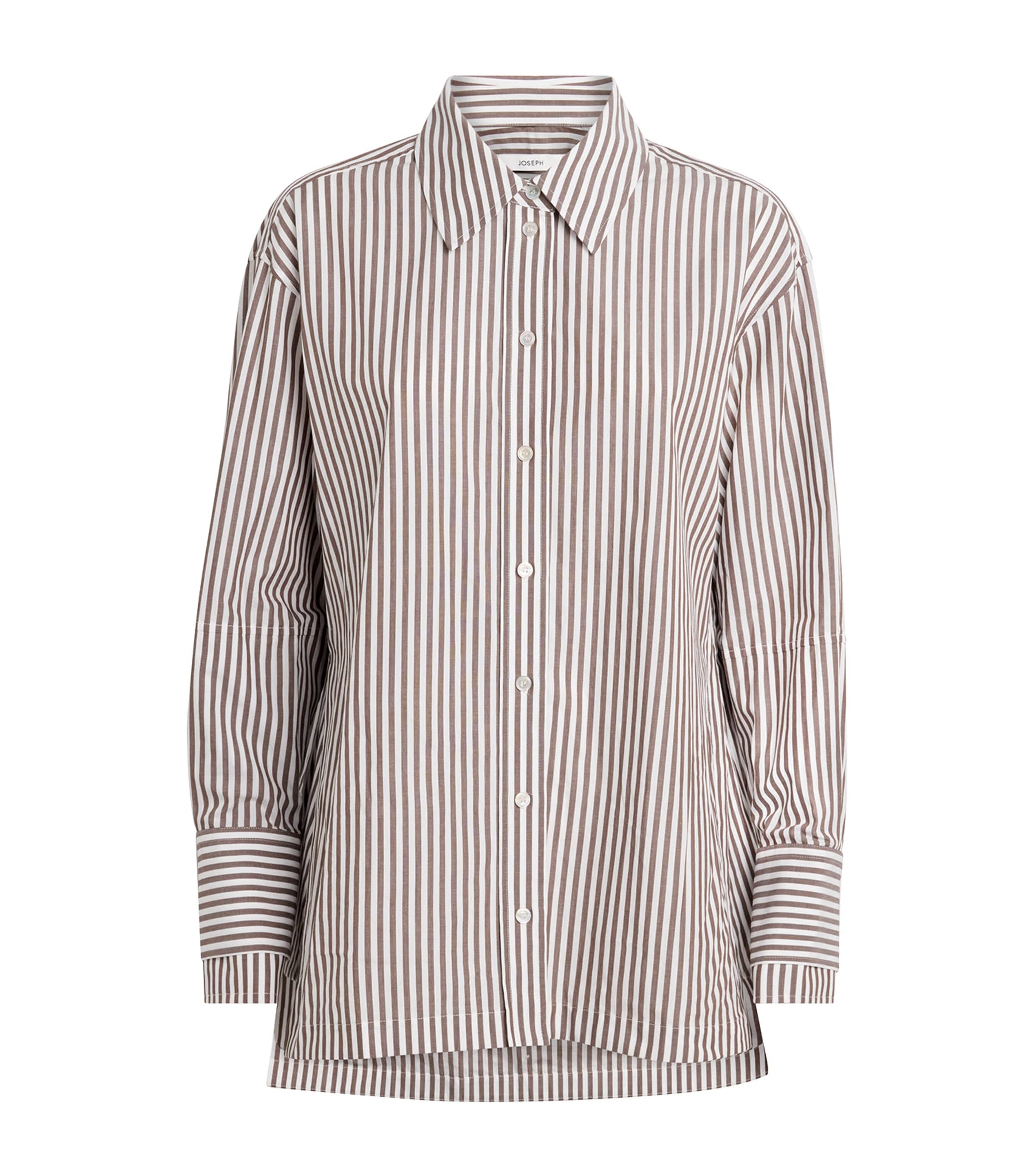 Joseph Womens Cotton Stripe Theia Shirt Patina/wax