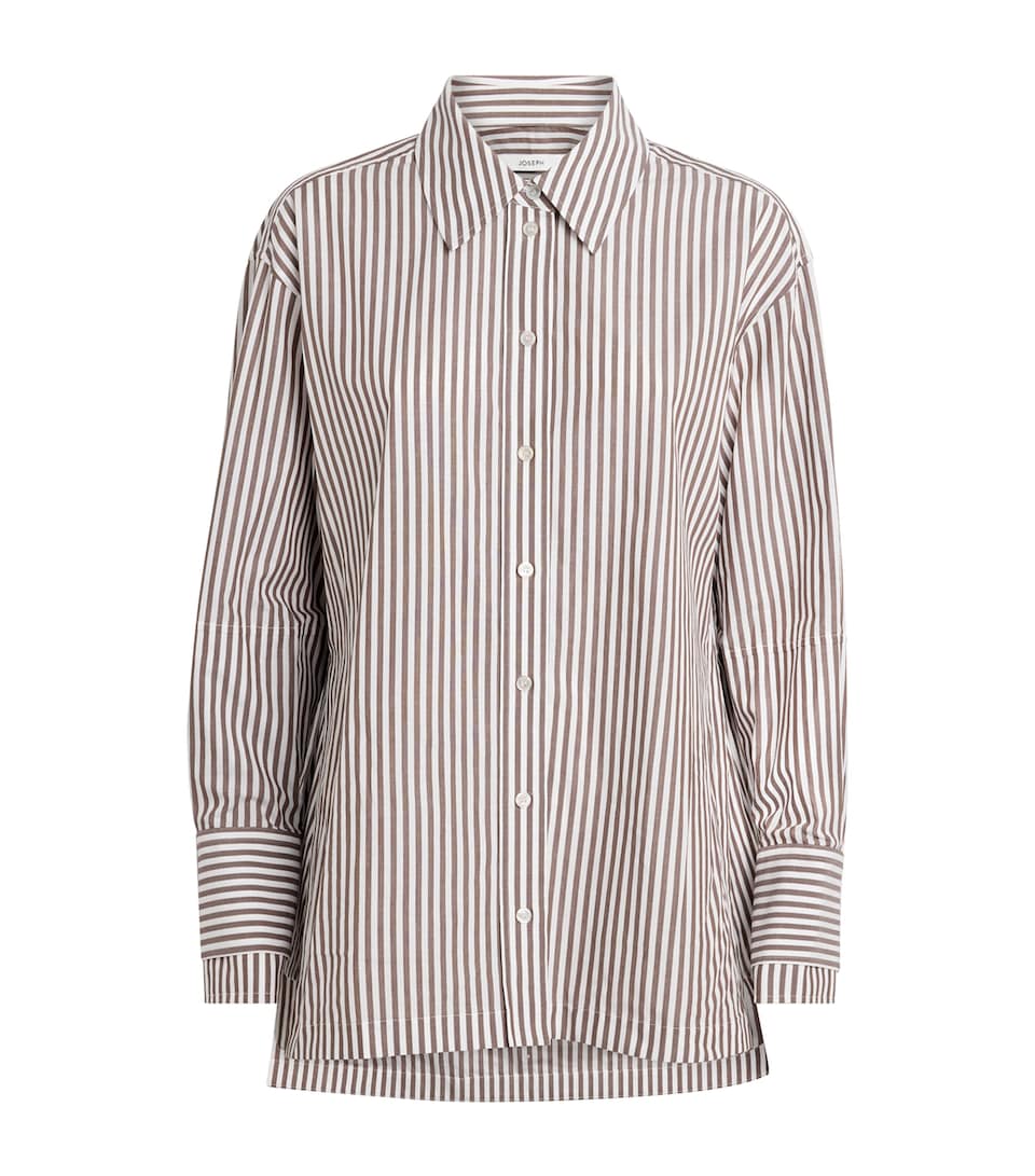 Joseph Womens Cotton Stripe Theia Shirt Patina/wax