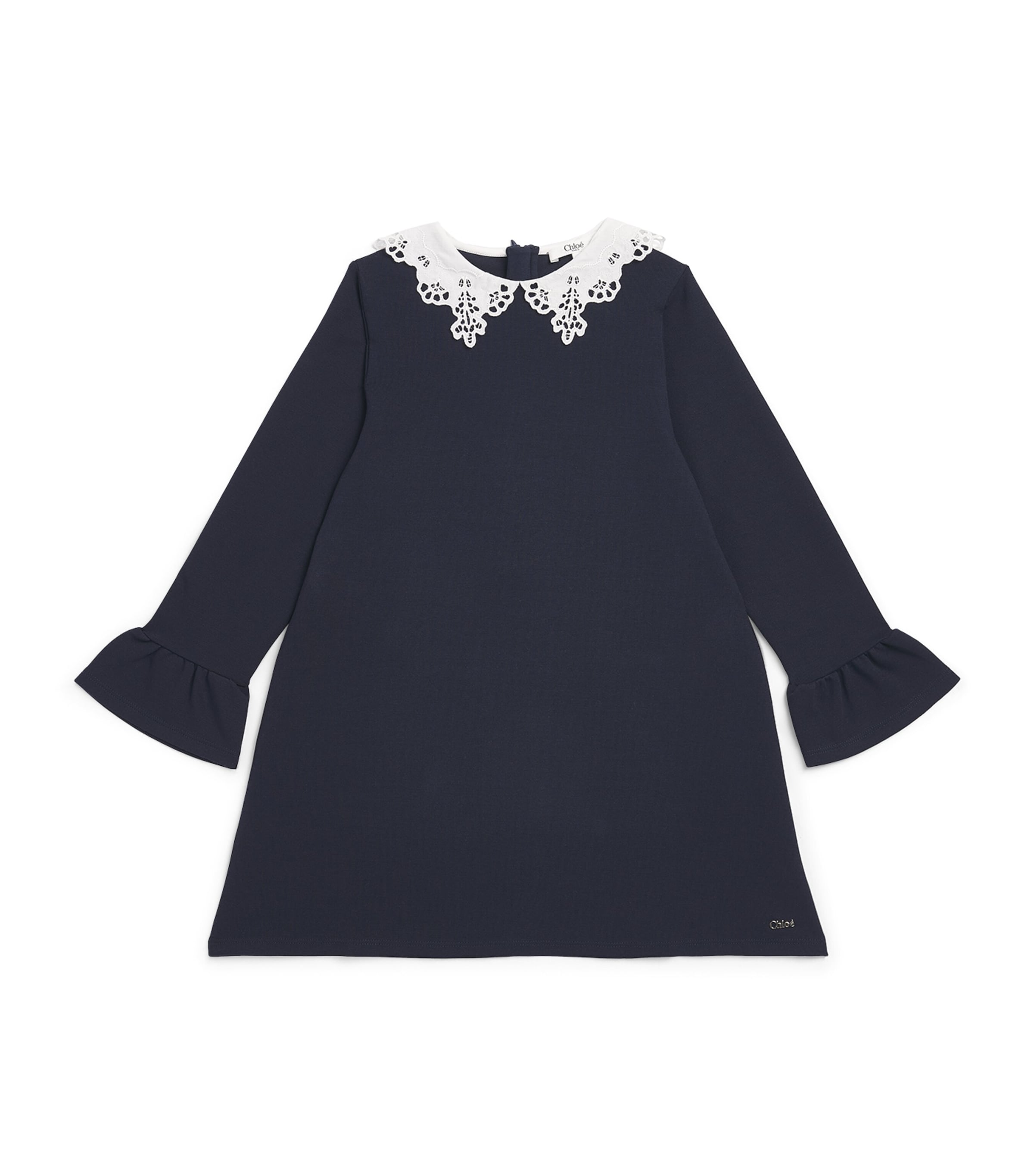Chloé Kids Jersey Collared Dress (4-14 Years) Navy