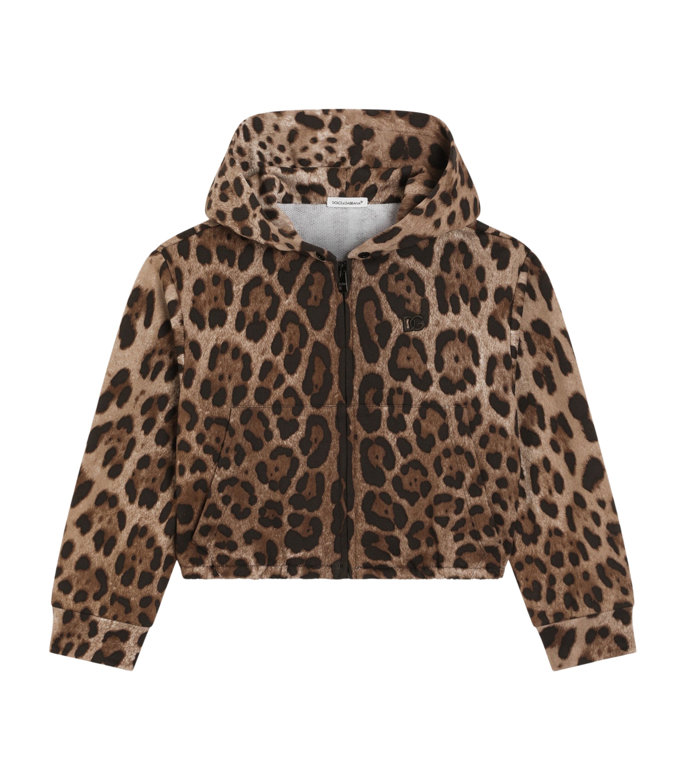 Dolce&Gabbana Kids Cotton Leopard Hoodie (8-12+ Years) Leo New