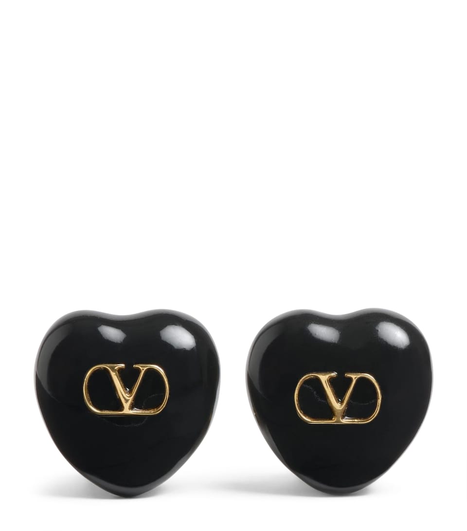 Heart VLogo Clip-On Earrings
