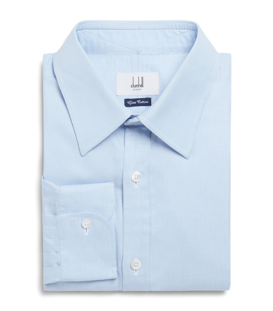 Cotton Micro Check Dress Shirt