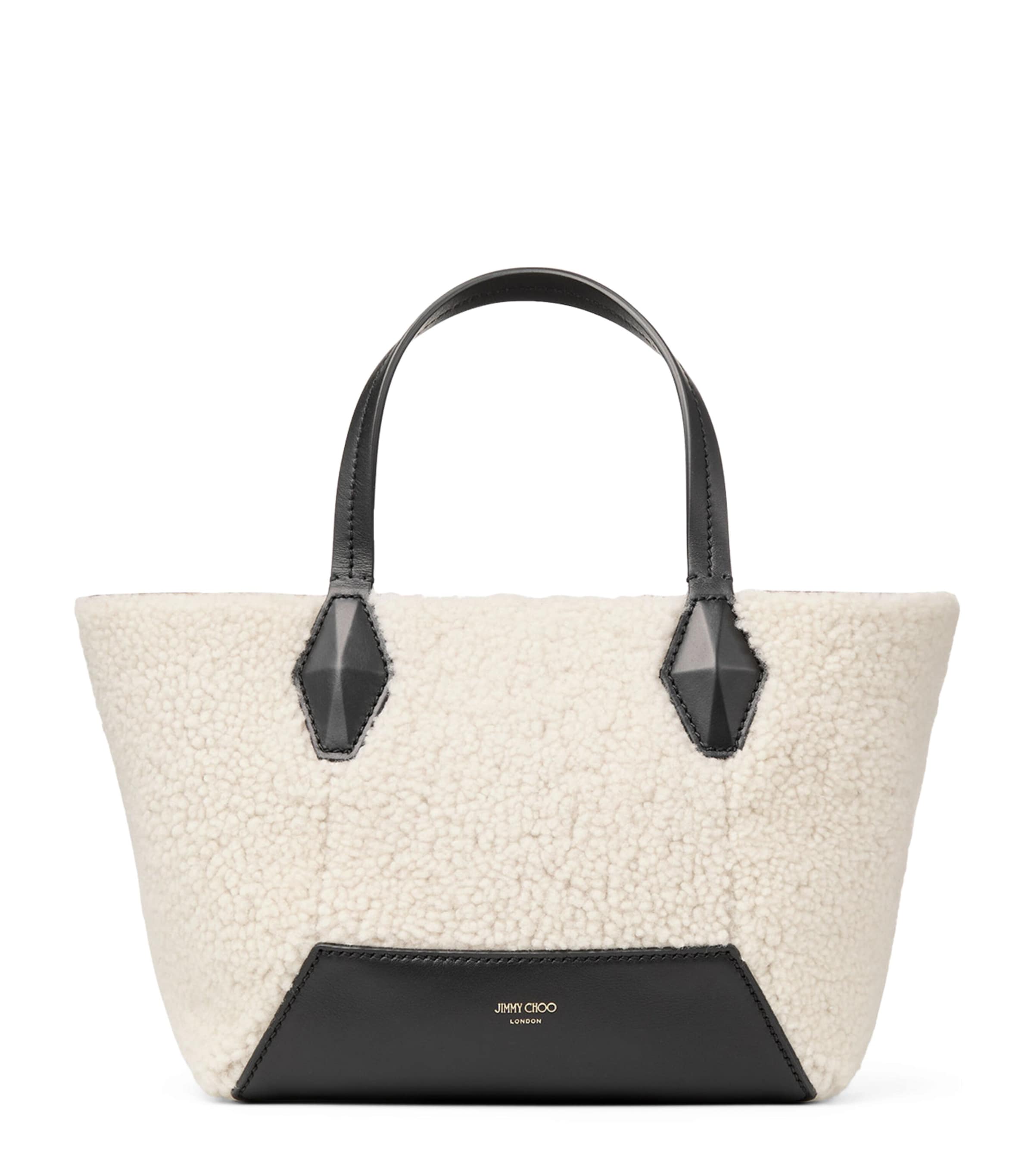 Diamond Small Shearling Tote Bag