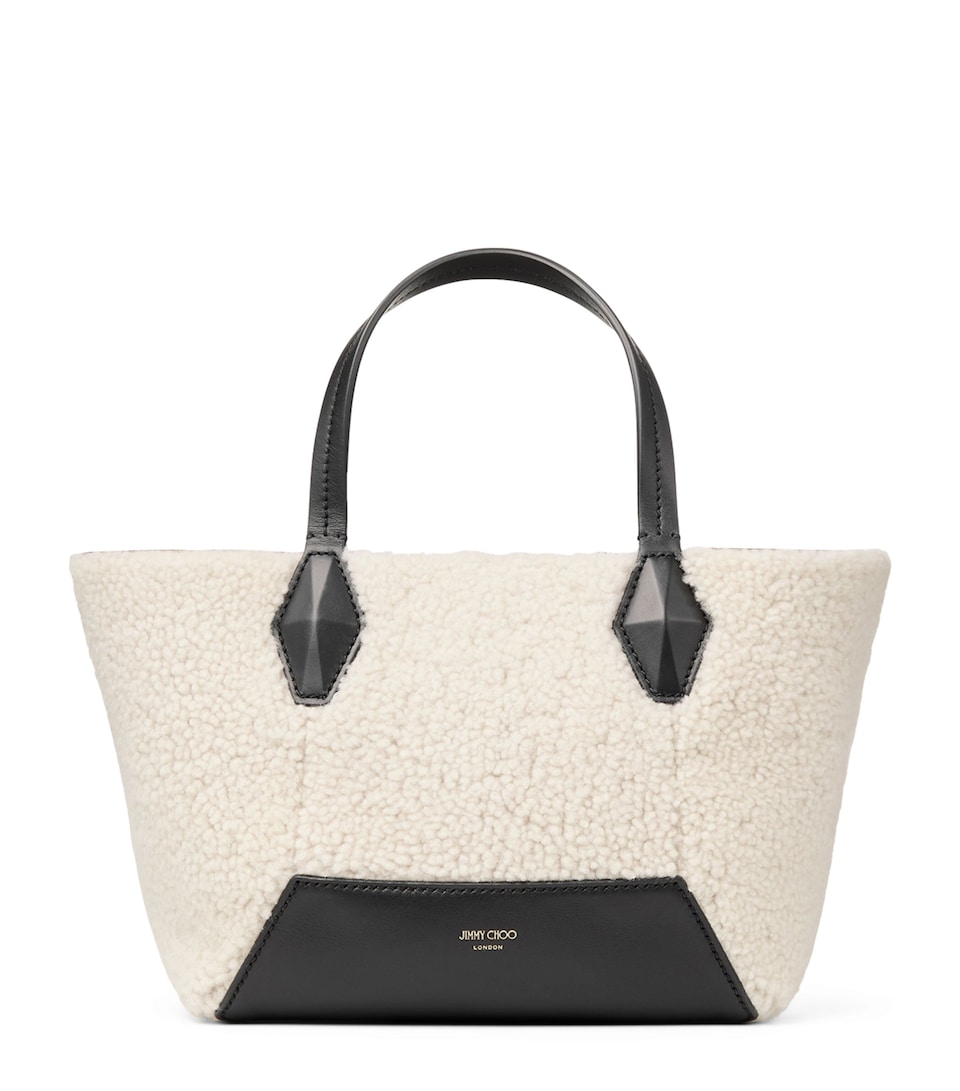 Diamond Small Shearling Tote Bag