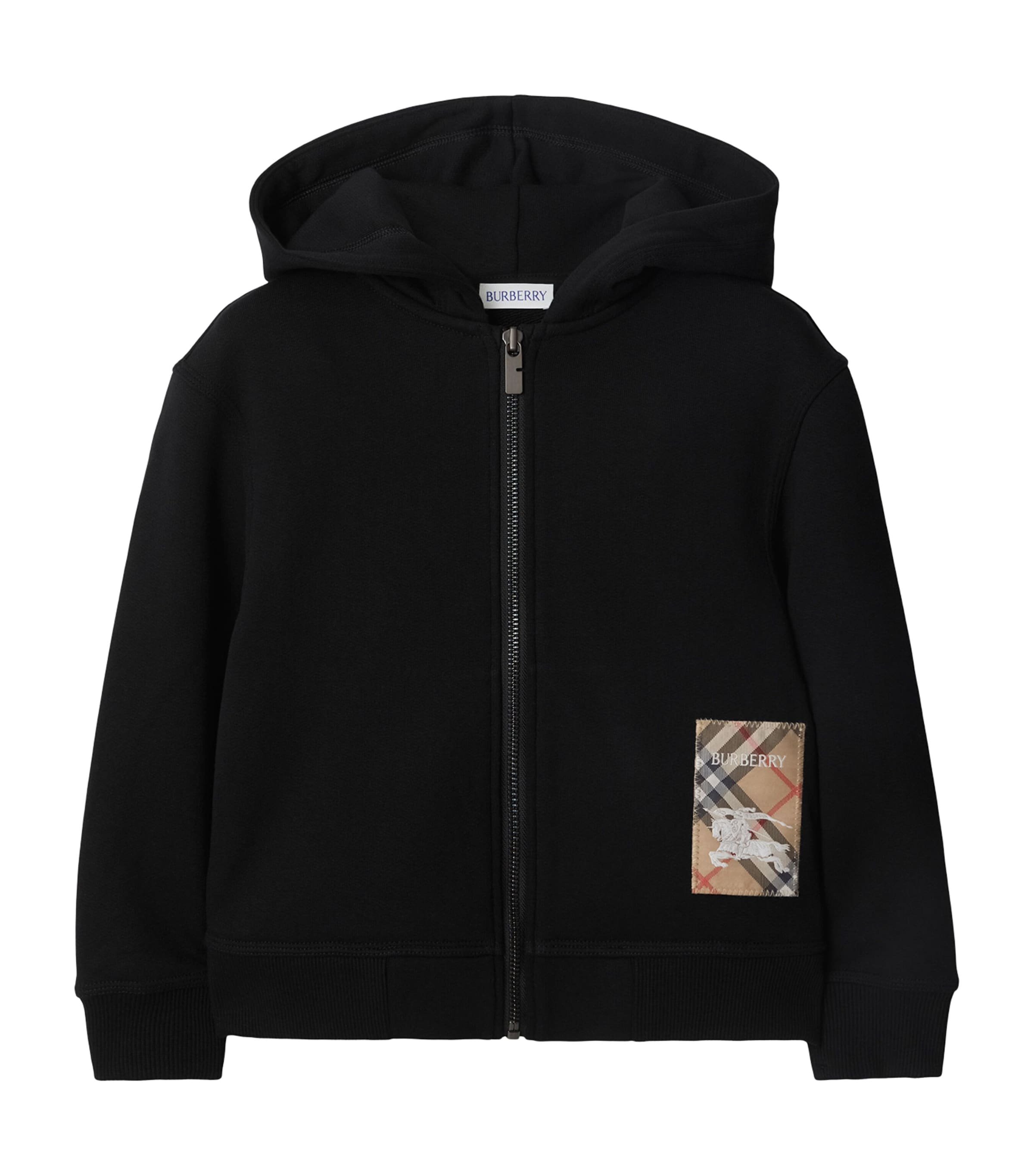 Cotton Check Patch Hoodie (3-12 Years)