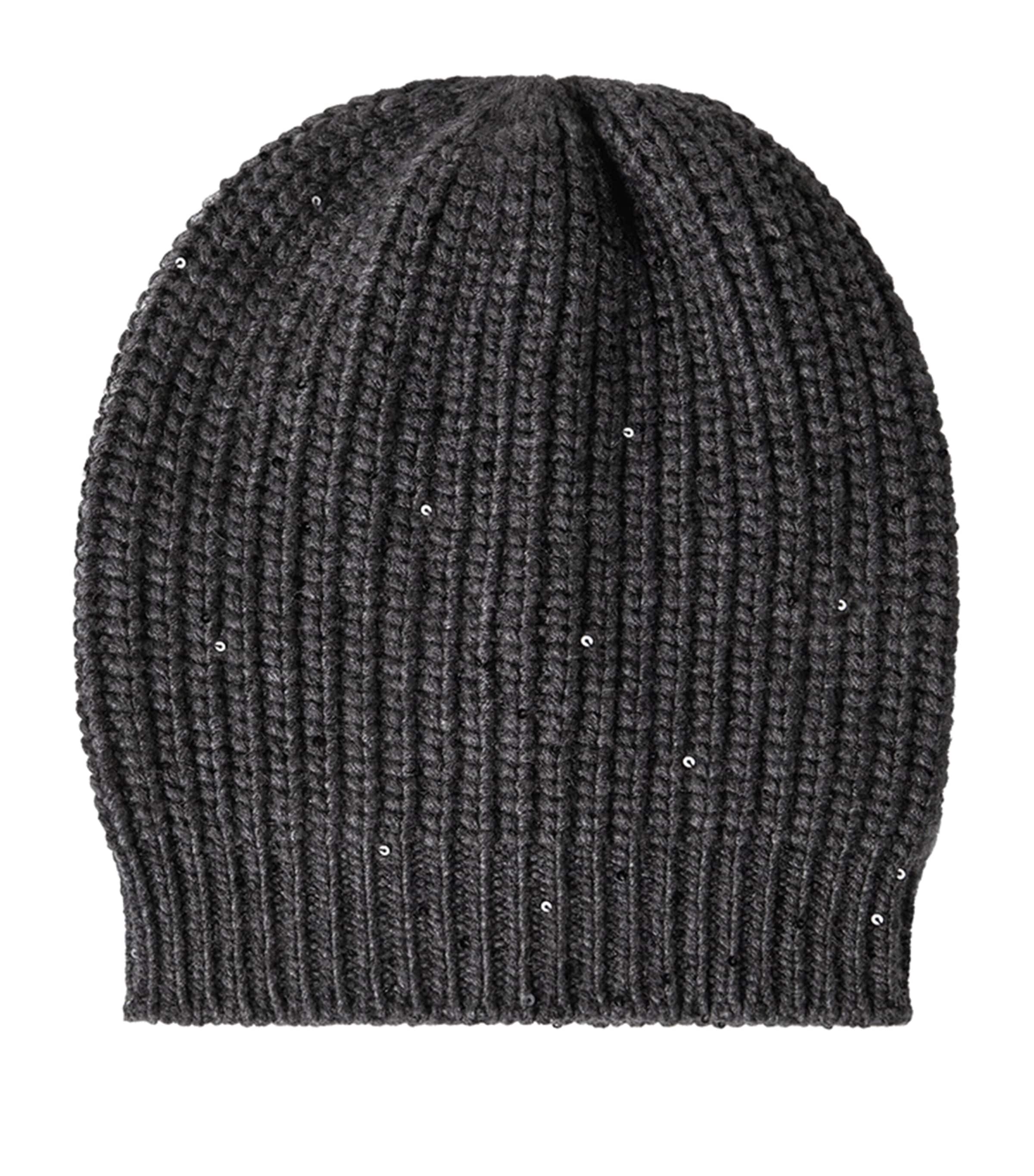 Brunello Cucinelli Silk-Cashmere Embellished Beanie