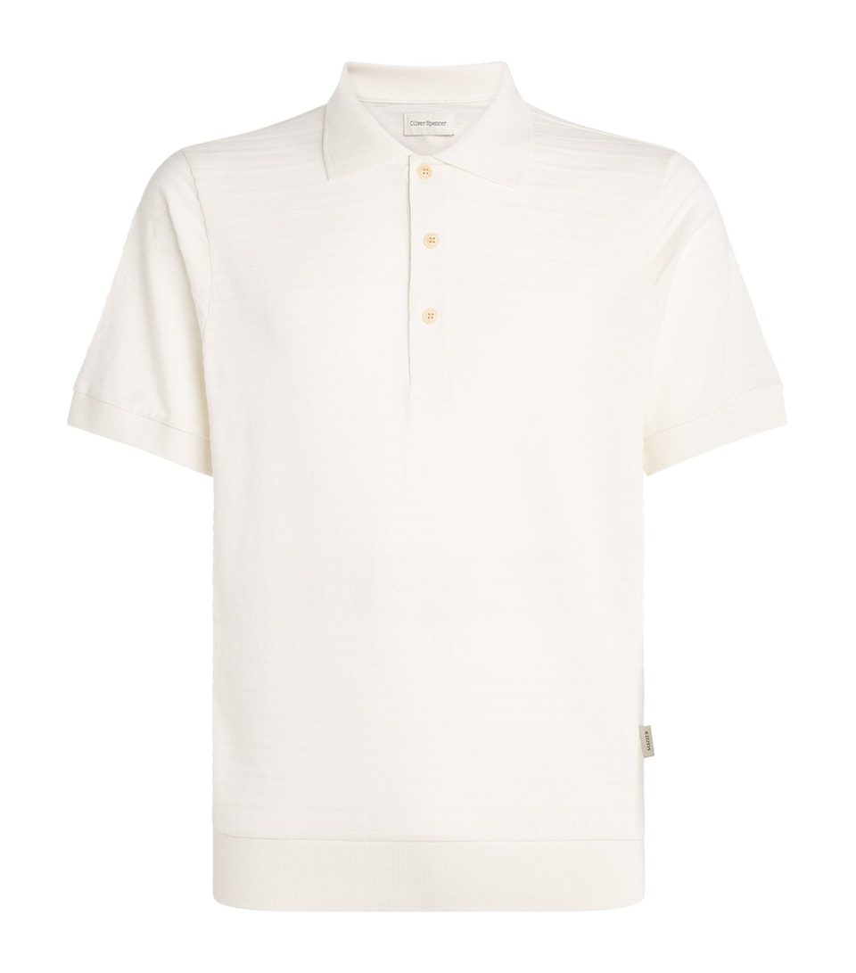 Organic Cotton Jacquard Polo Shirt
