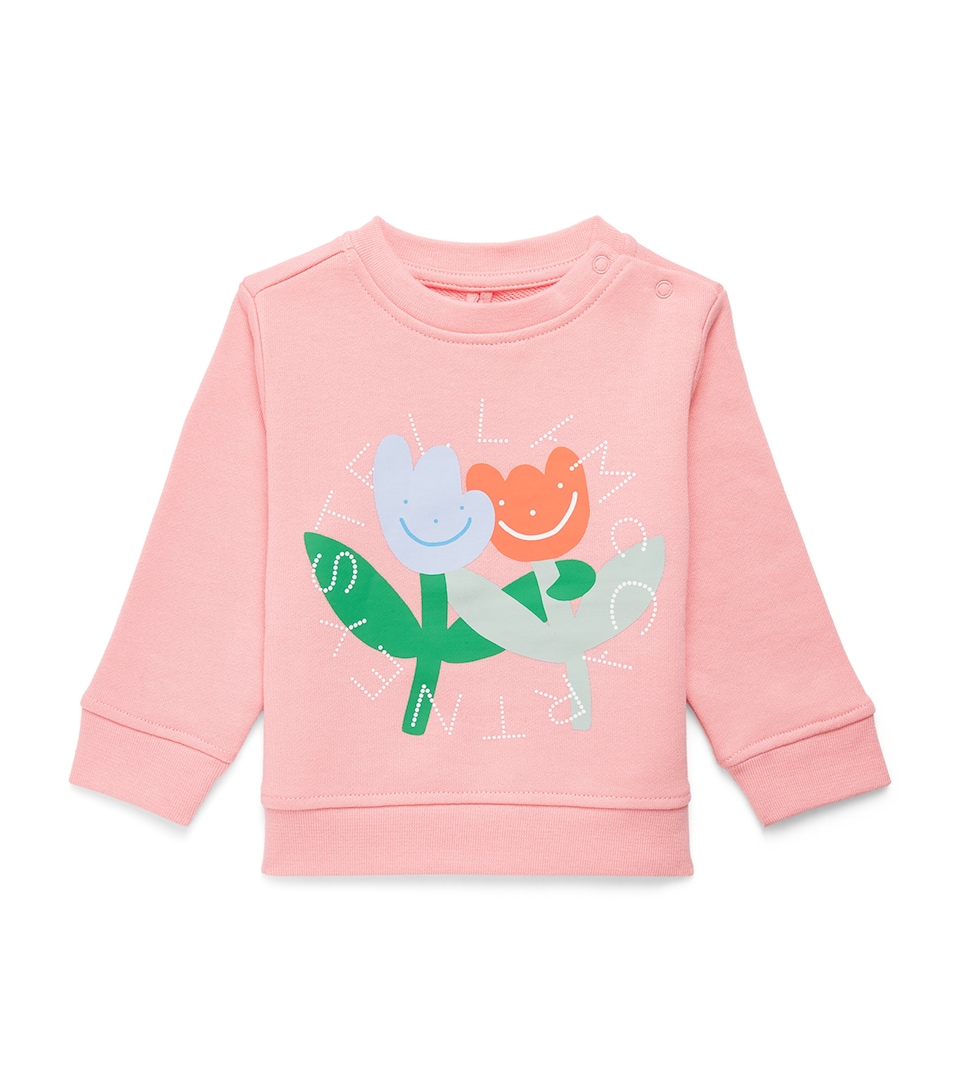 Stella McCartney Kids Organic Cotton Flower Graphic Sweatshirt (3-36 Months)
