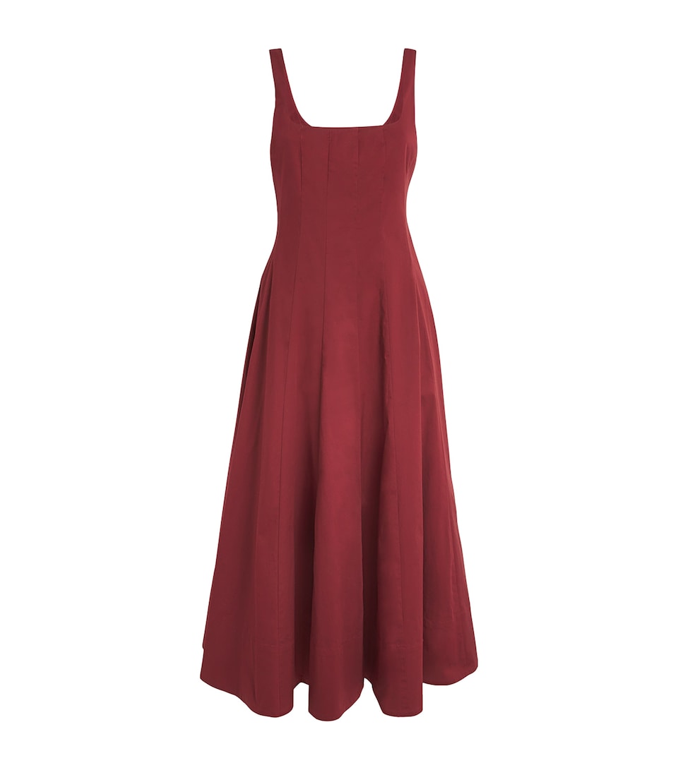 Stretch-Cotton Wells Midi Dress