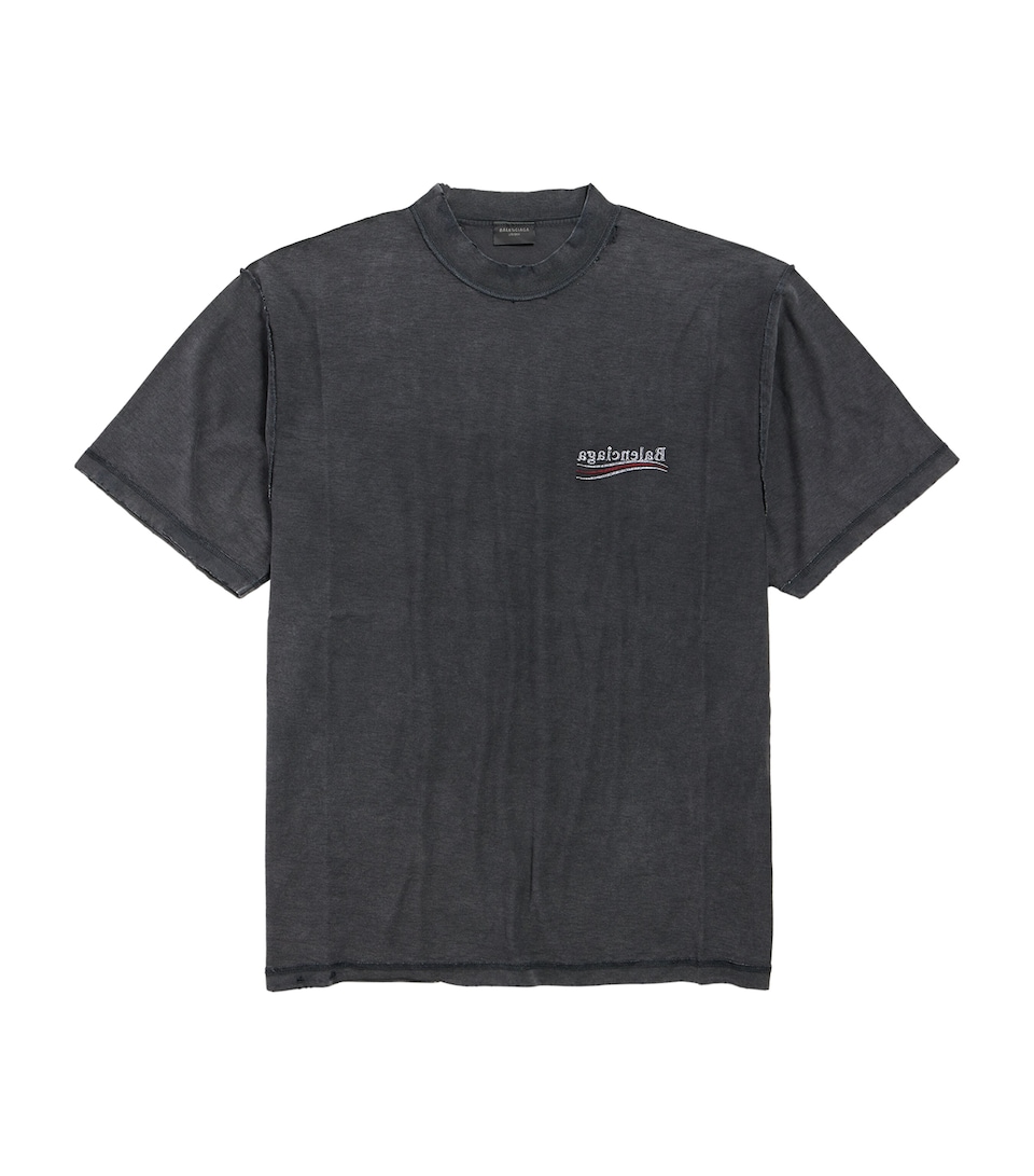 Balenciaga Mens Cotton Inside-Out T-Shirt