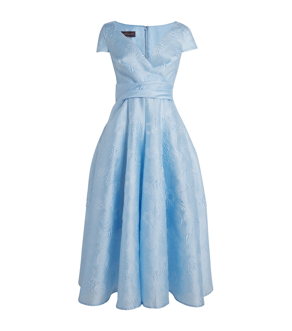 Anemone Jacquard Pleated Midi Dress