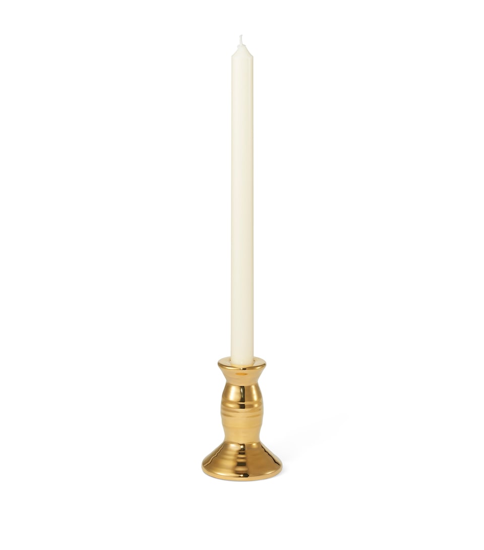 Small Gold-Plated Allette Candle Holder (10cm)