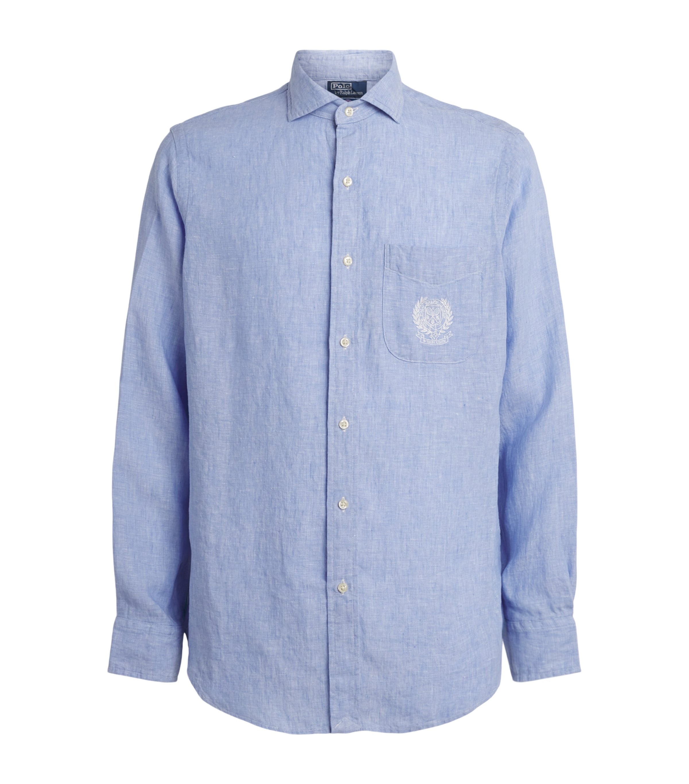 Polo Ralph Lauren Mens x Wimbledon Linen Shirt Office Blu Wht