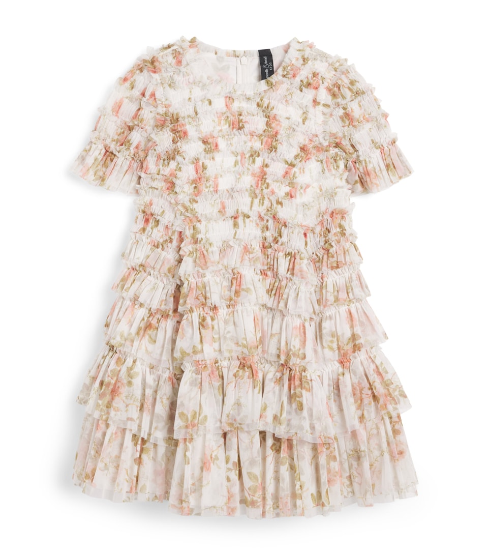 Needle & Thread Tulle Floral Valentine Dress (3-6 Years) White