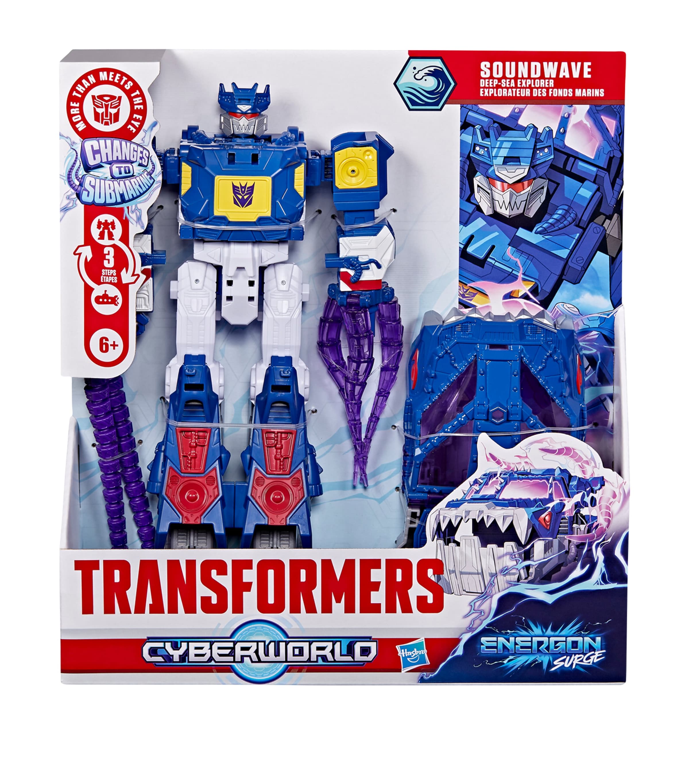 Transformers CYBERWORLD Energon Surge Soundwave Deep Sea Explorer