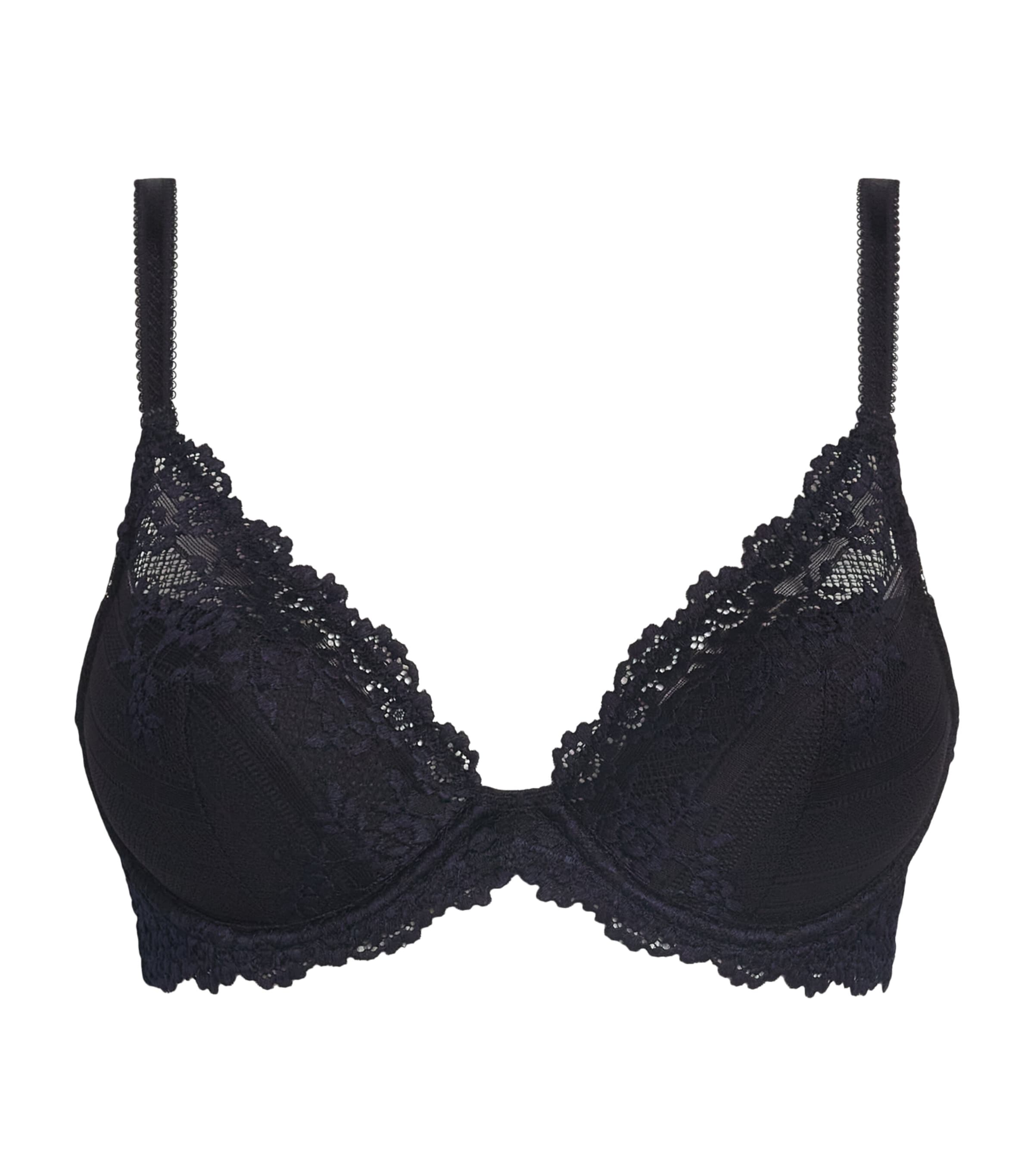 Wacoal Womens Embrace Lace Plunge Bra Black/night Sky