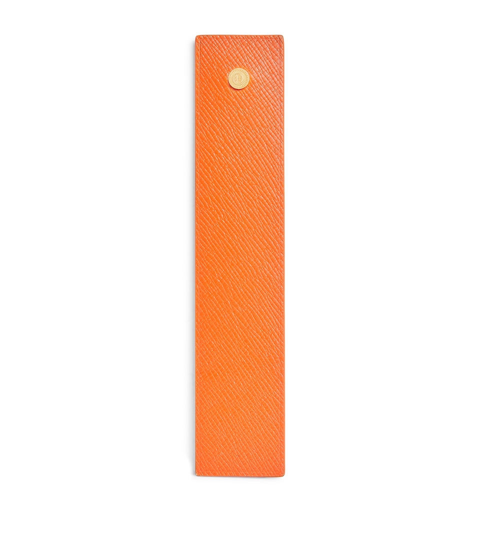 Leather Embossed-Logo Bookmark