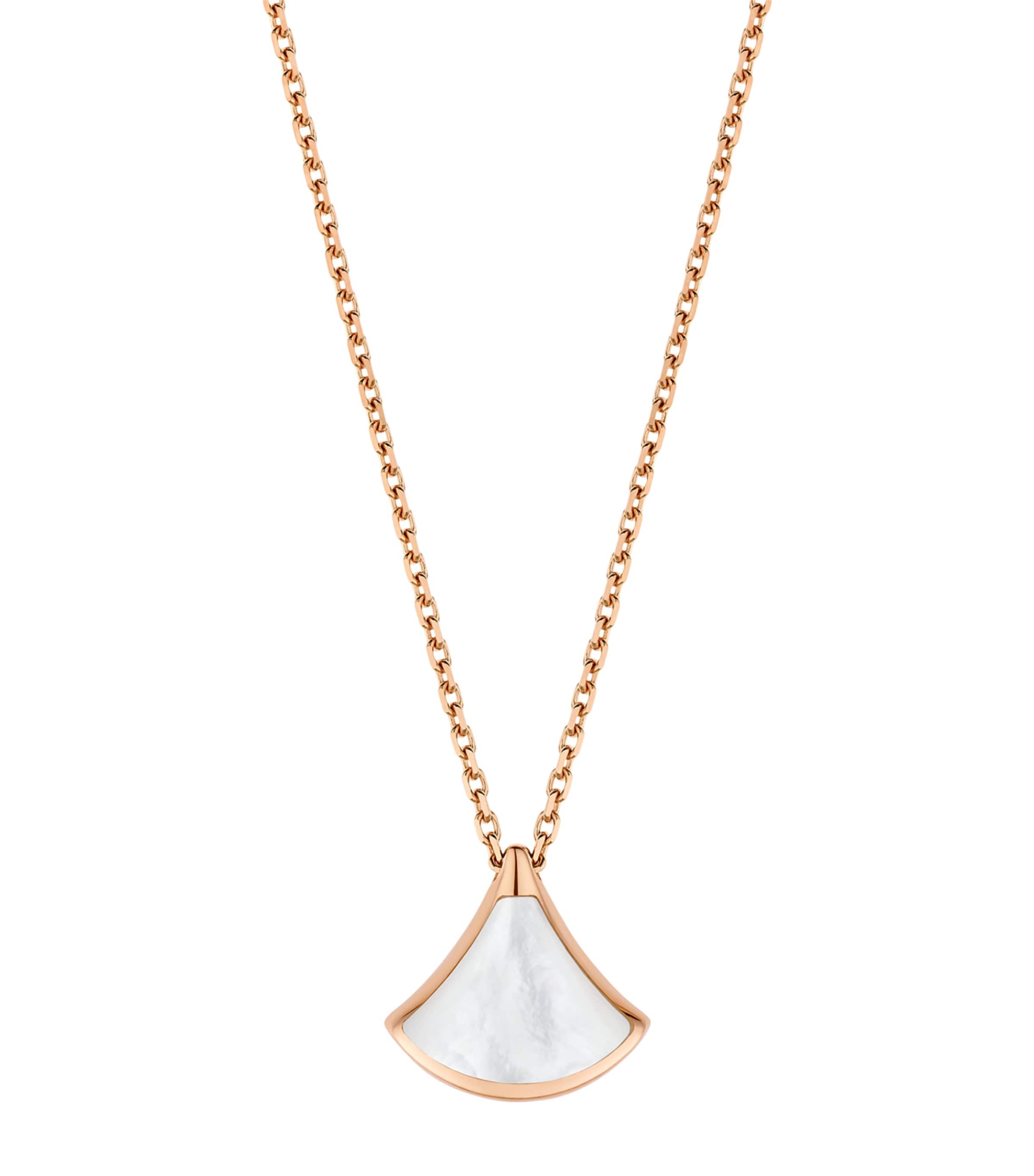 Bvlgari Rose Gold and Mother-of-Pearl Divas' Dream Necklace Pink Gold