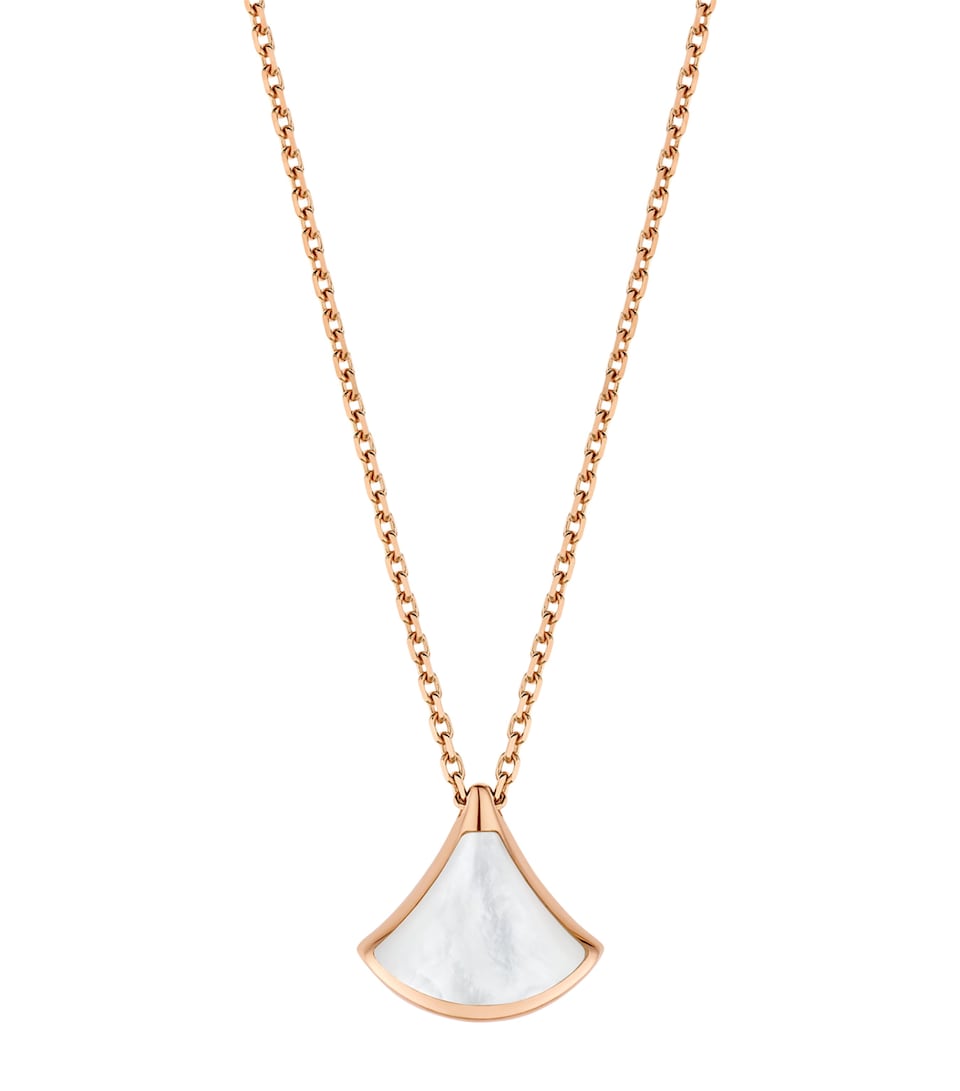 Bvlgari Rose Gold and Mother-of-Pearl Divas' Dream Necklace Pink Gold