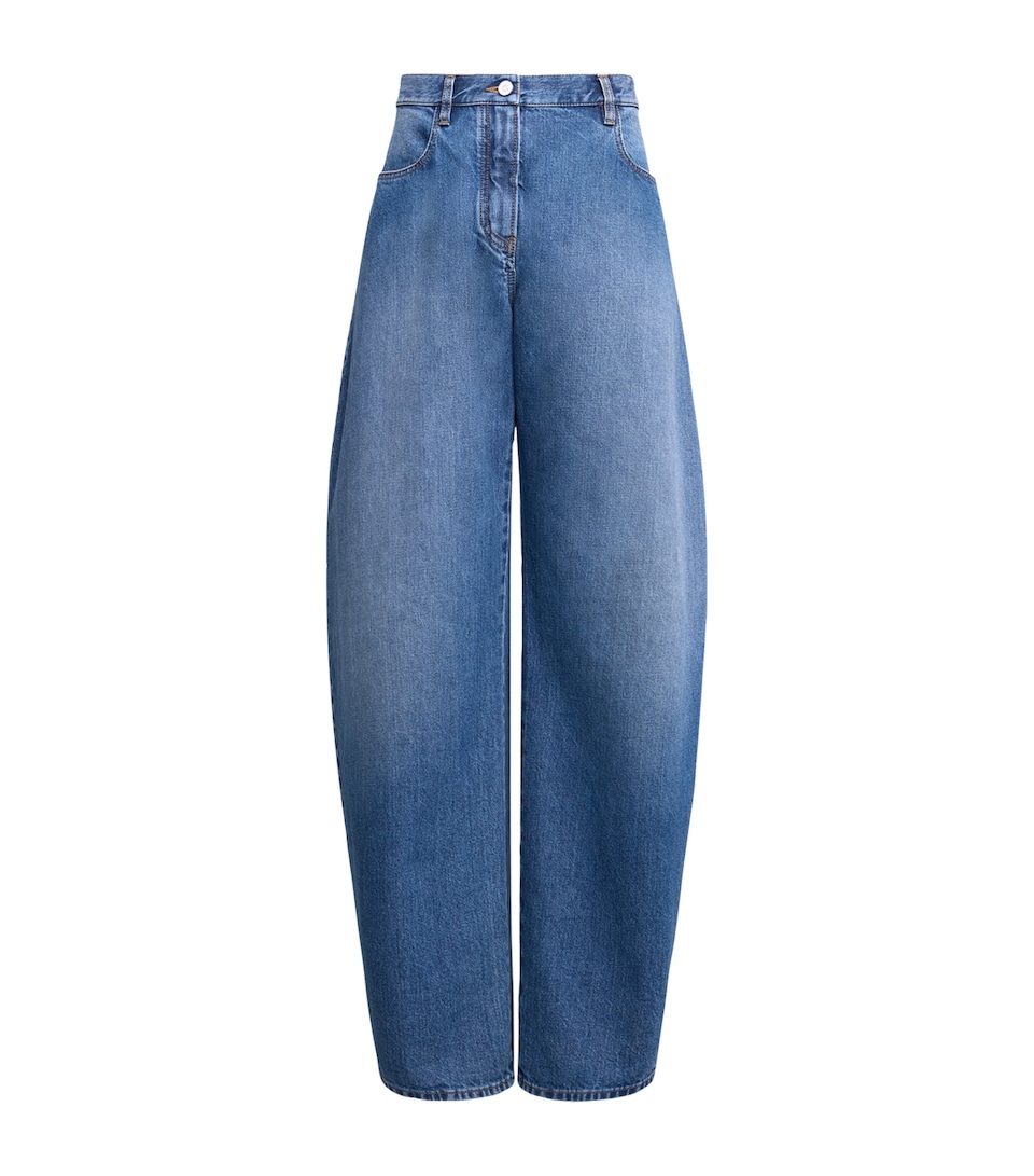 Round Wide-Leg Jeans
