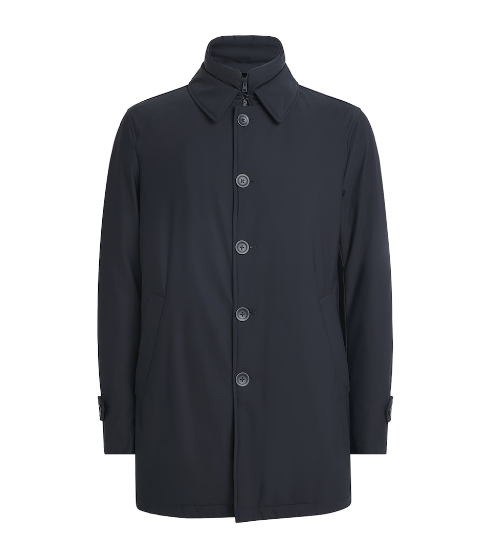 Herno Mens Washington Raincoat Blu Navy