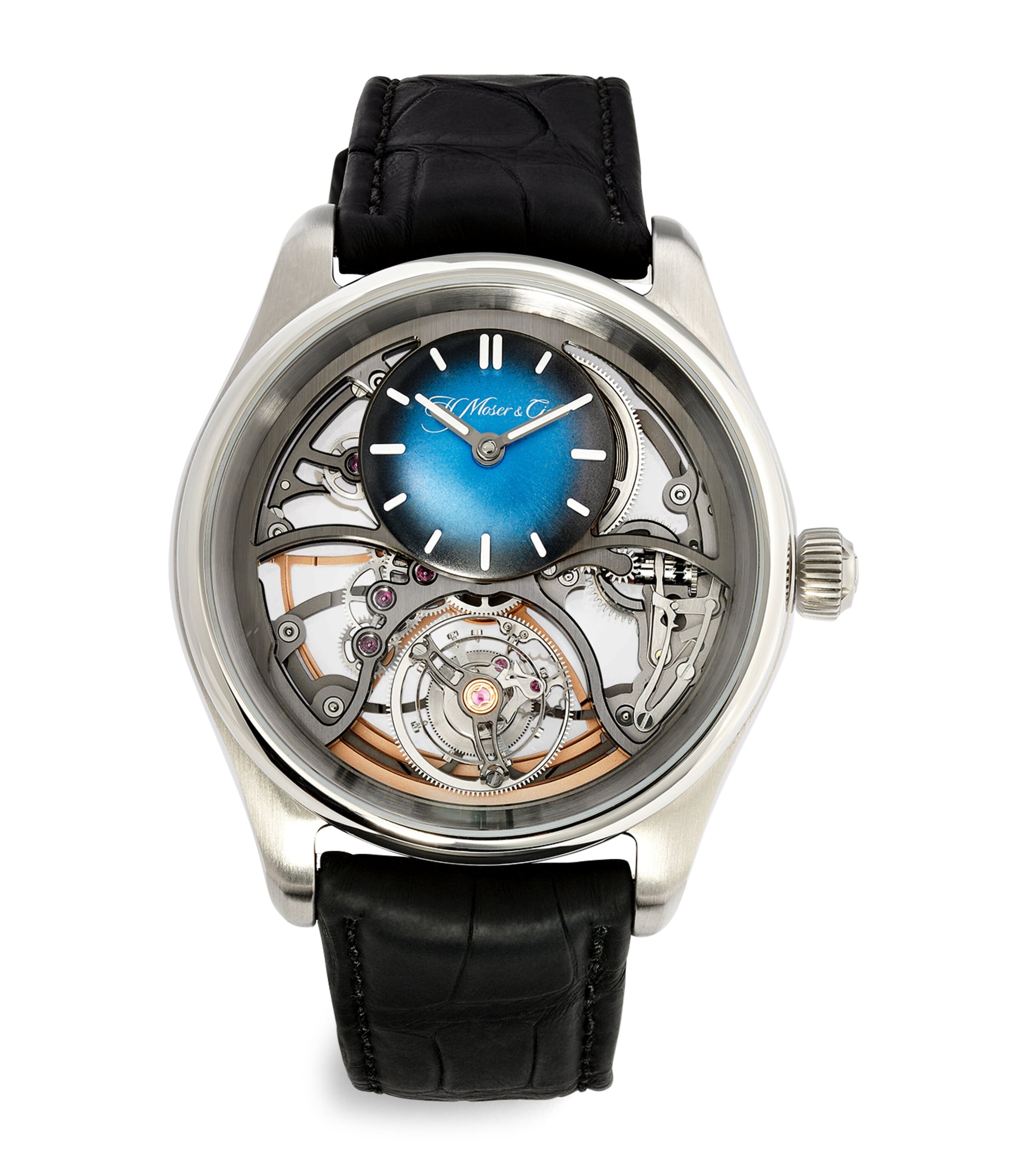 Stainless Steel Pioneer Tourbillon Skeleton Watch 42.8mm